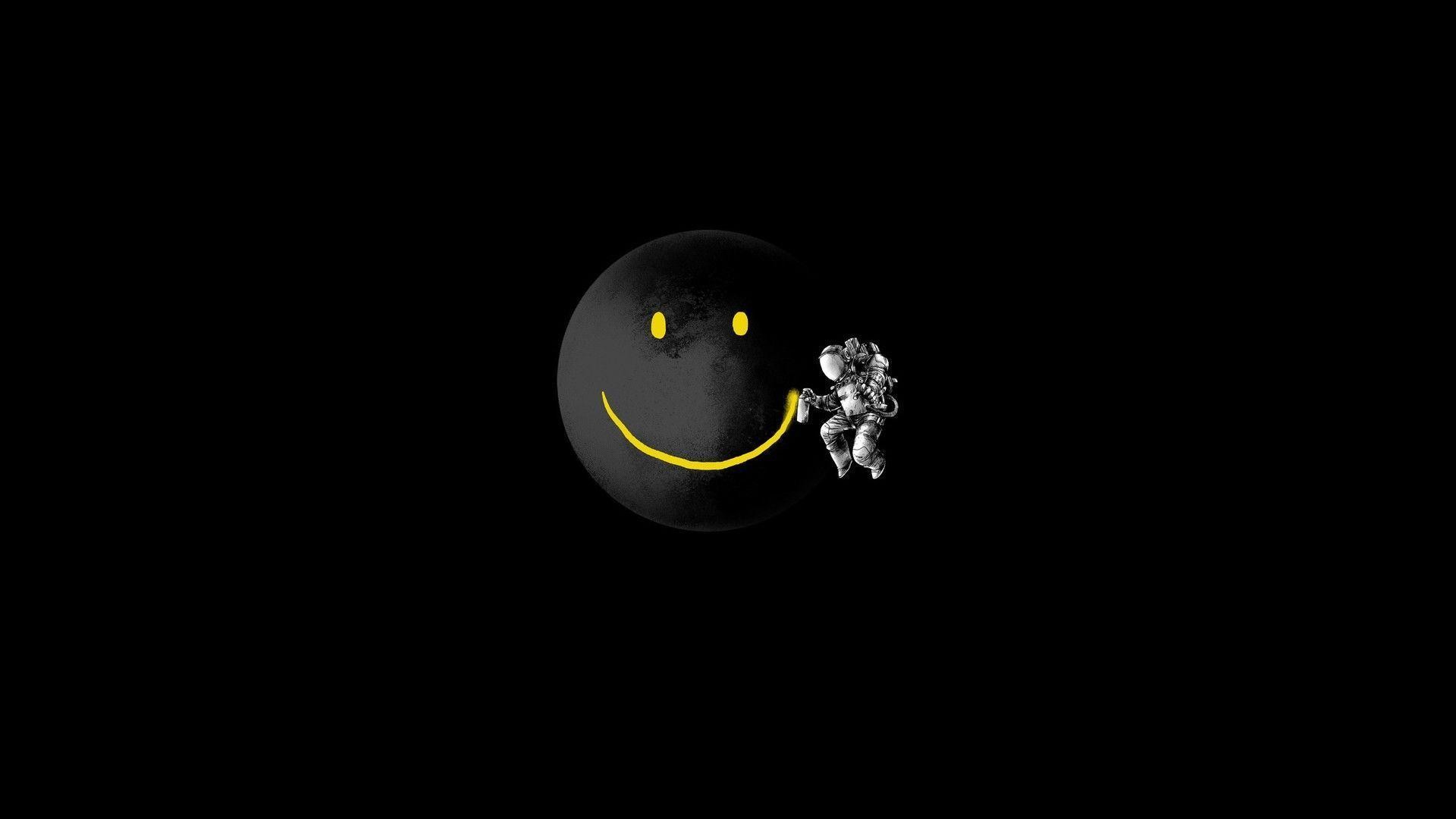 1920x1080 Smiley Face Spaceman Black Background 1920A wallpaper |  .