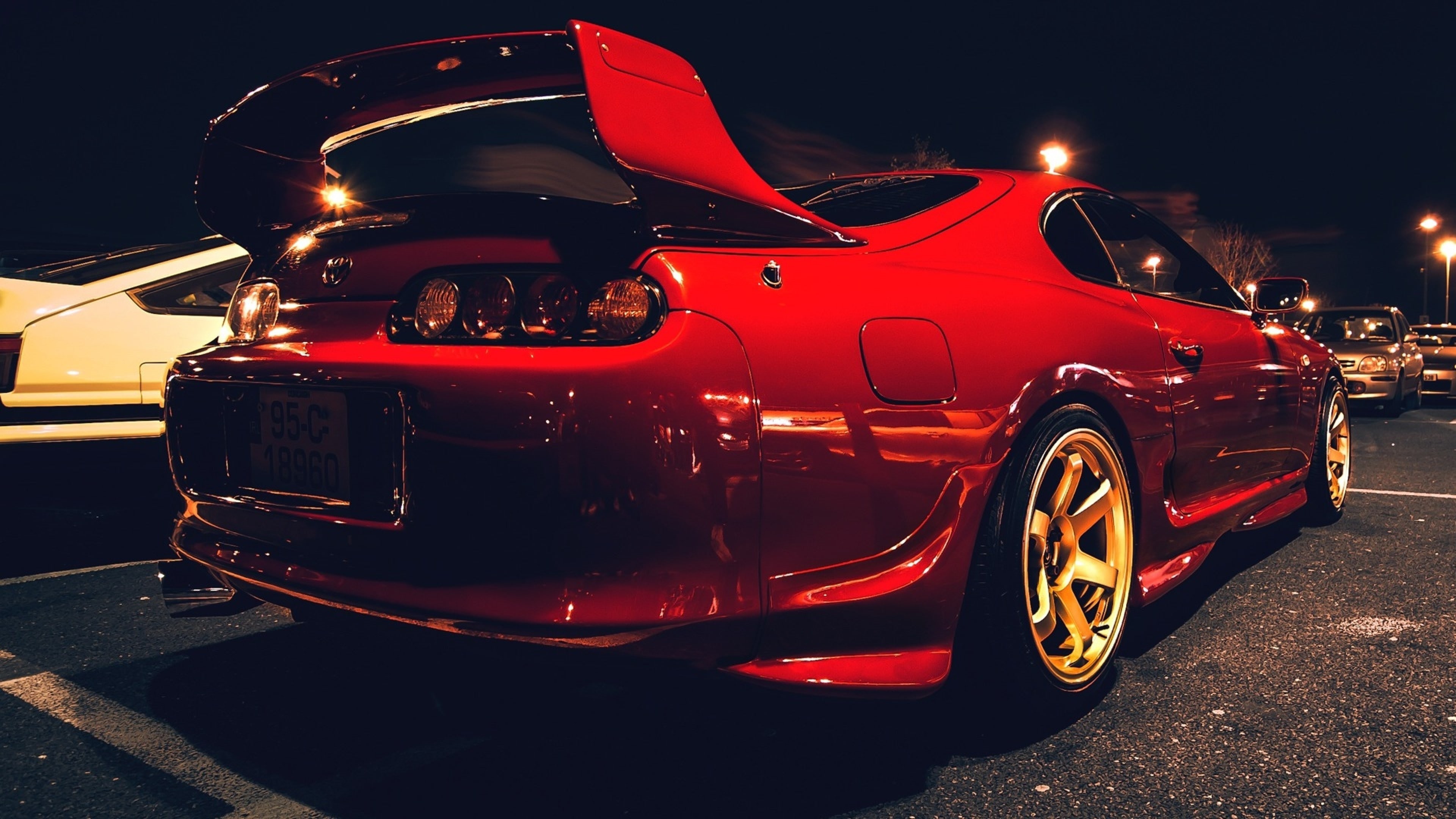 3840x2160 Toyota Supra Red Back View Sport Cars Wallpaper - Image #3577 -