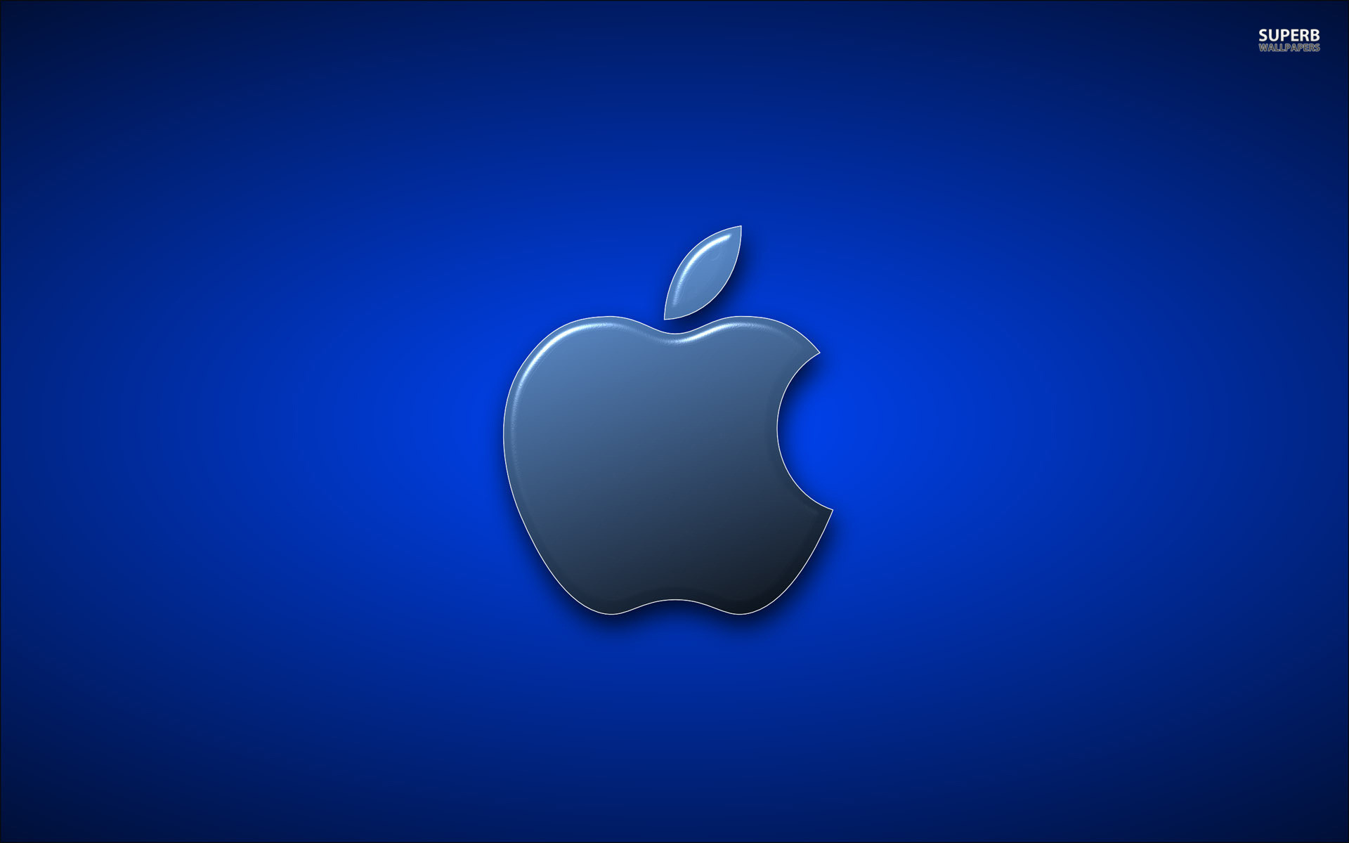 Apple logo, Apple Inc., reflection, blue background HD wallpaper | Wallpaper  Flare