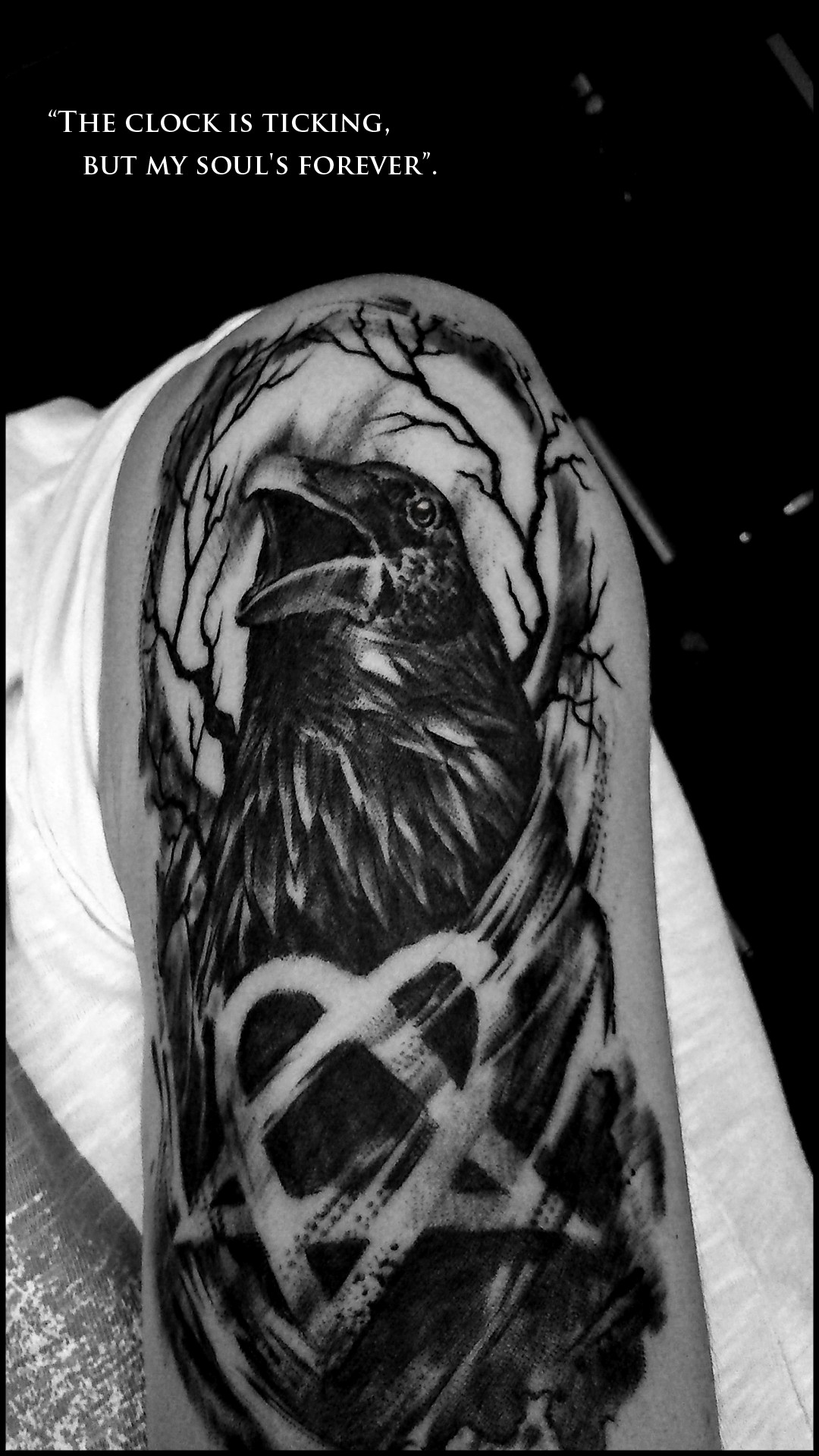 1080x1920 raven crow tattoo dark occult heartagram forest HIM polska knazzo bird love  death buried in darkness