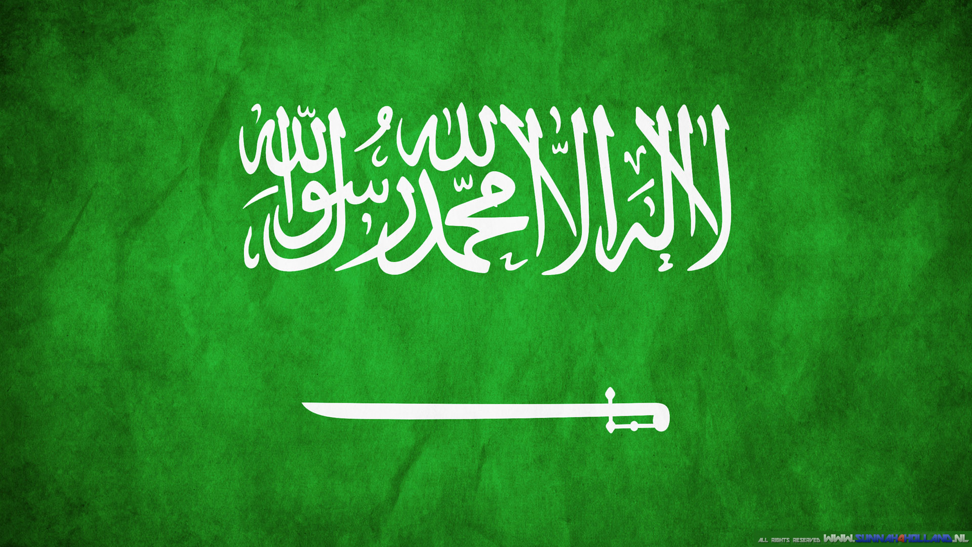 1920x1080 Saudi Arabia (KSA Arabian) flag with Sword and Kalimah