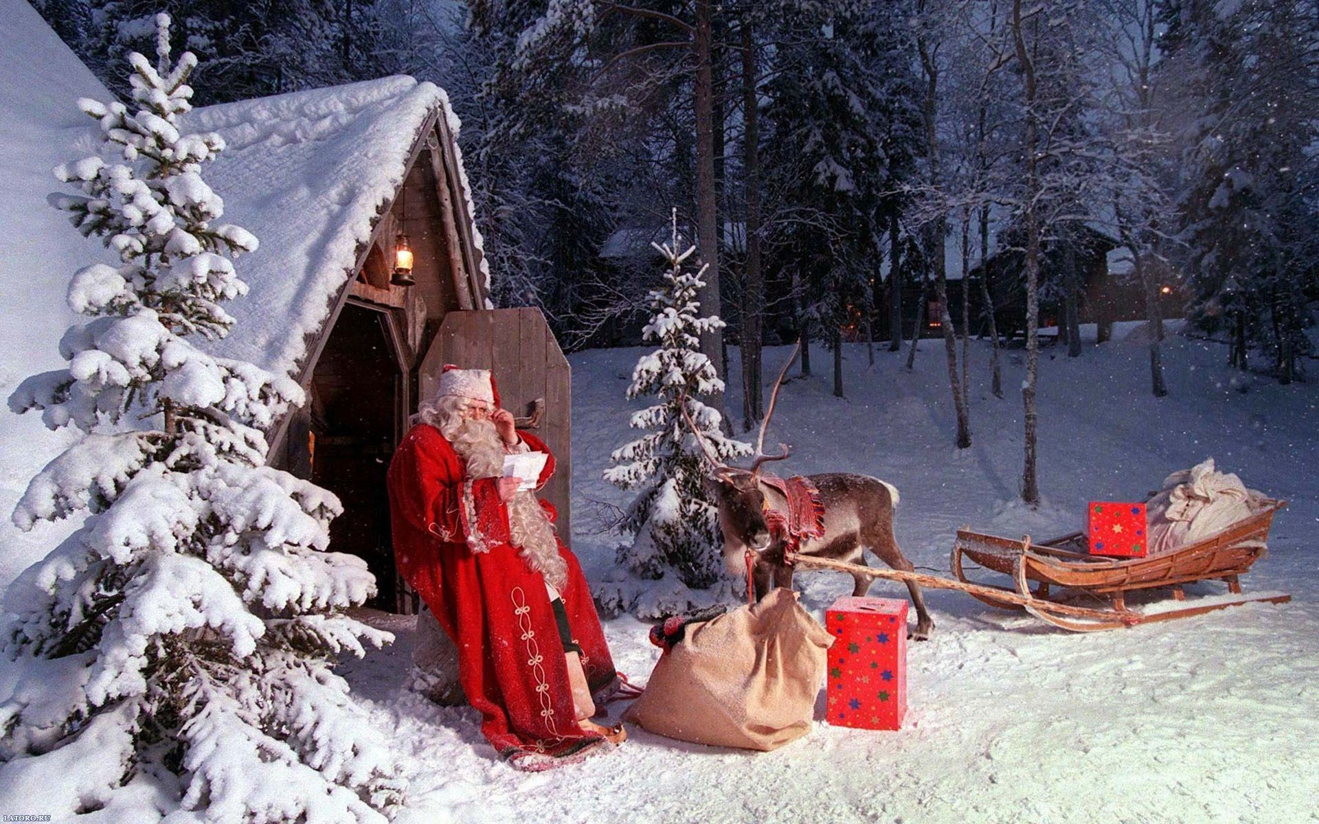 1920x1200 Free Santa Claus Christmas Holiday computer desktop wallpaper