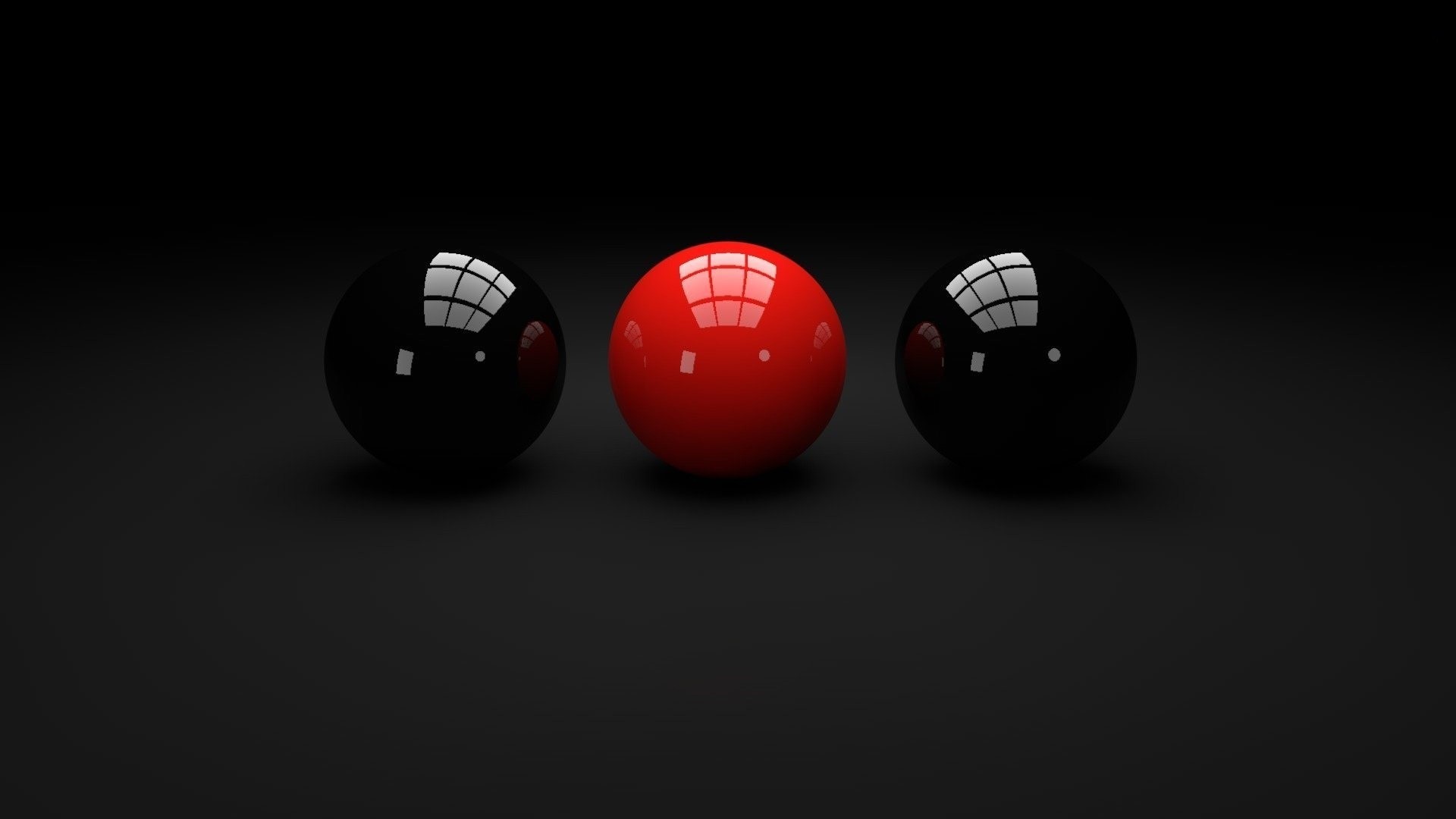 1920x1080 Snooker black and red balls: