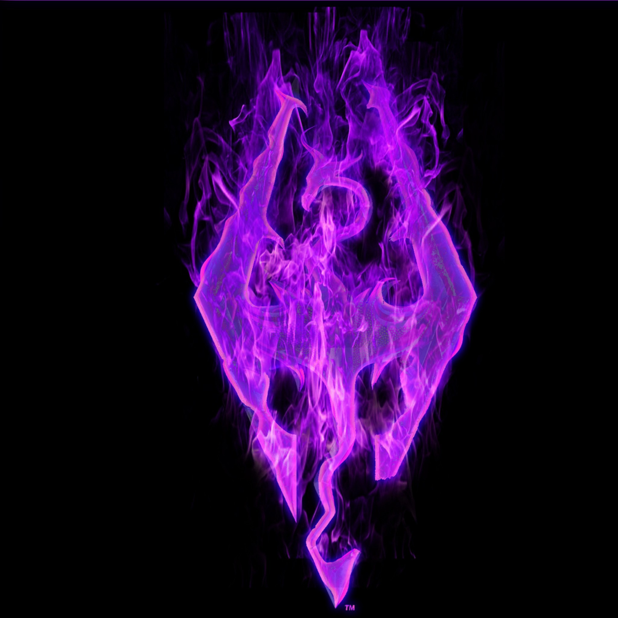 2048x2048 purple flames wallpaper