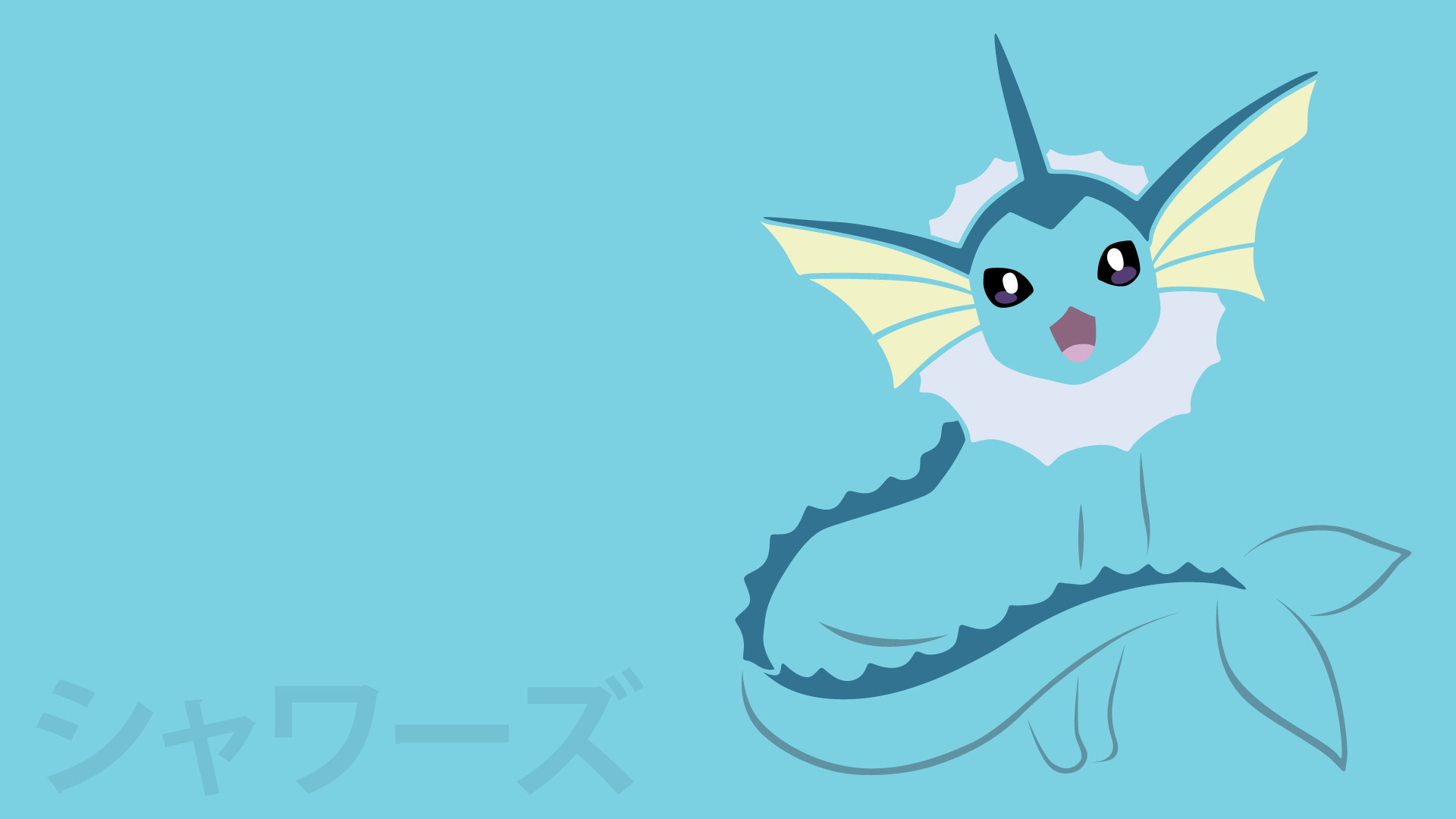 1920x1080 Vaporeon by DannyMyBrother 