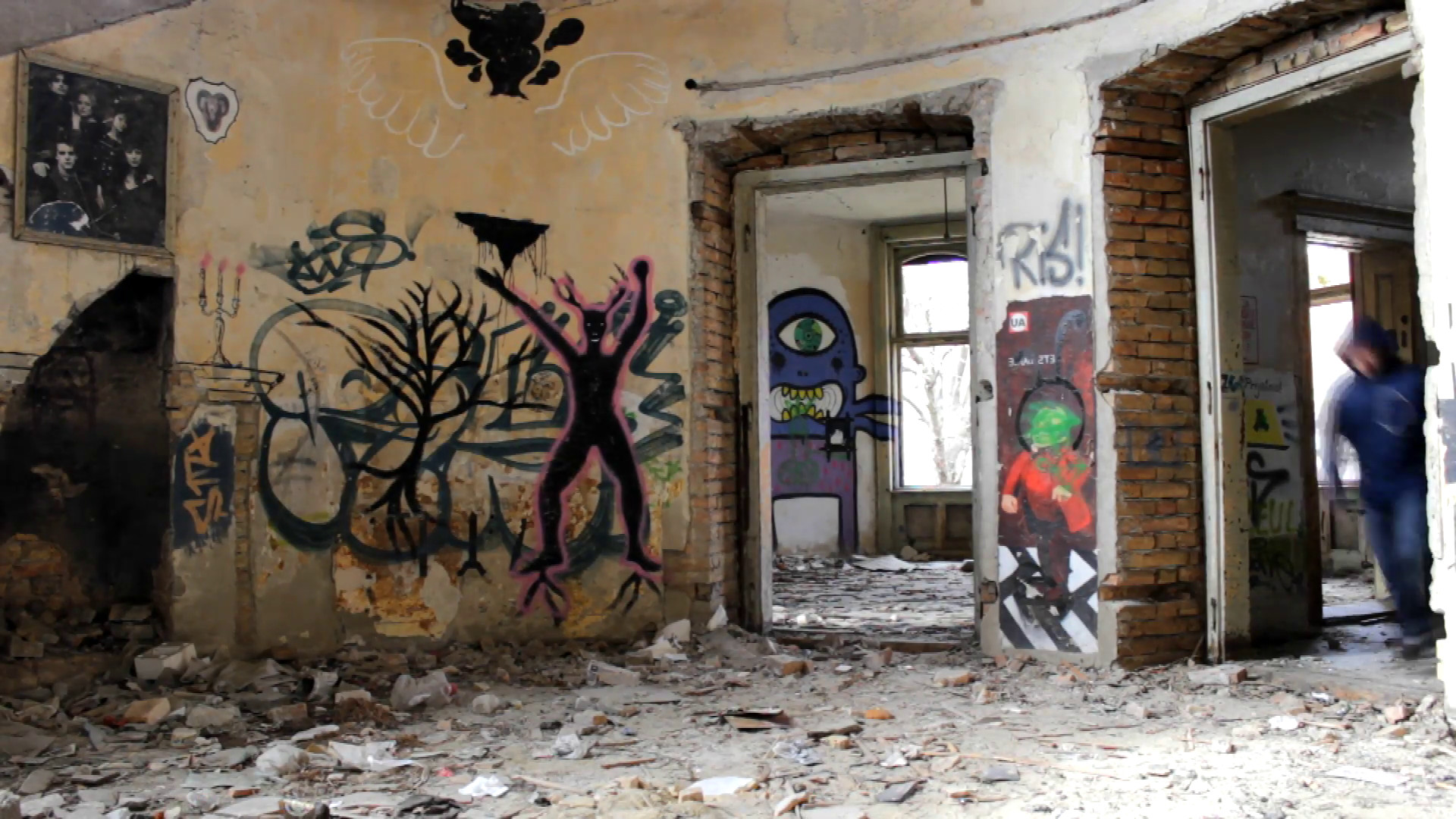 1920x1080 Subscription Library ghost House ghetto house with a graffiti and bum