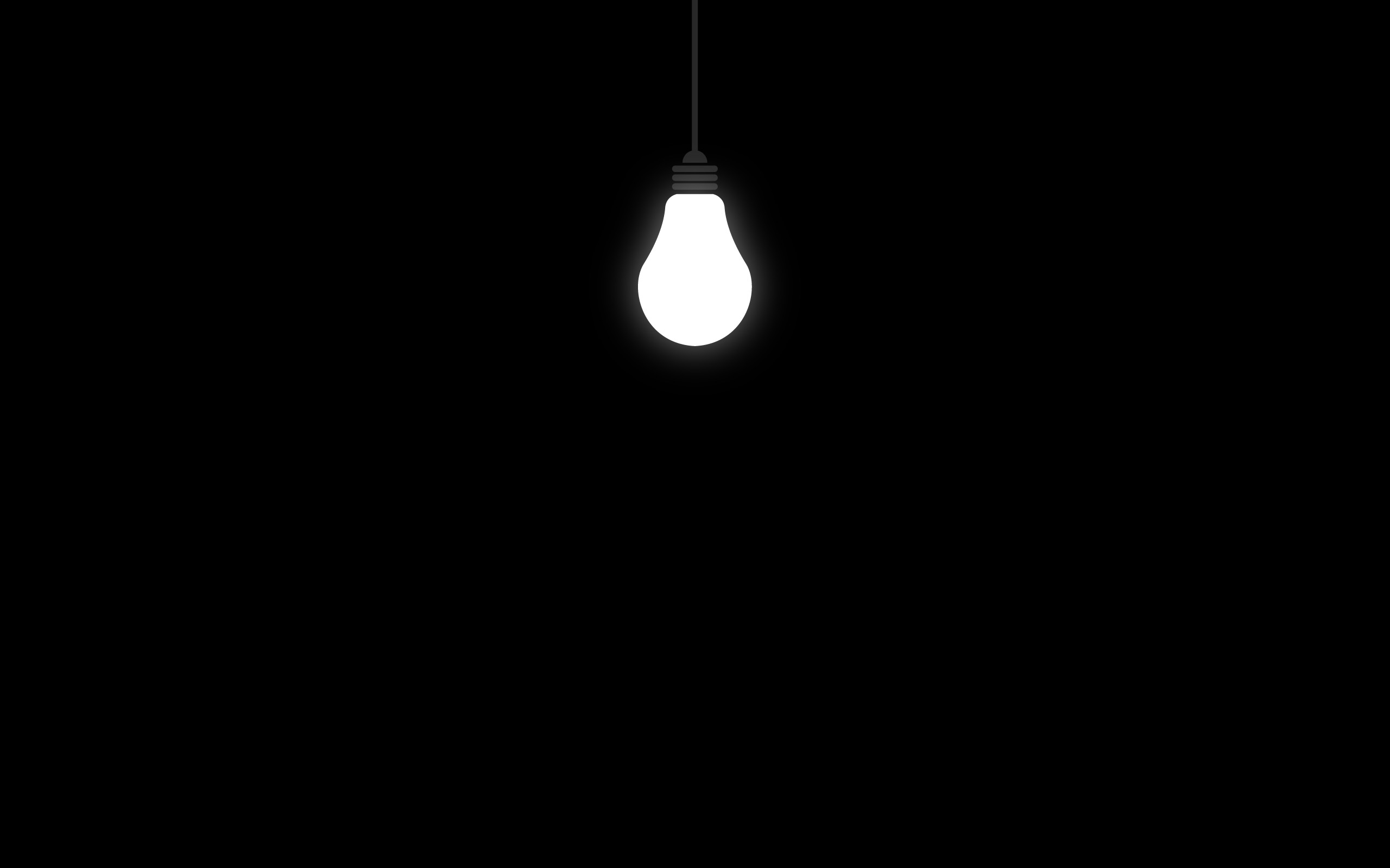 2560x1600 Lonely Light bulb