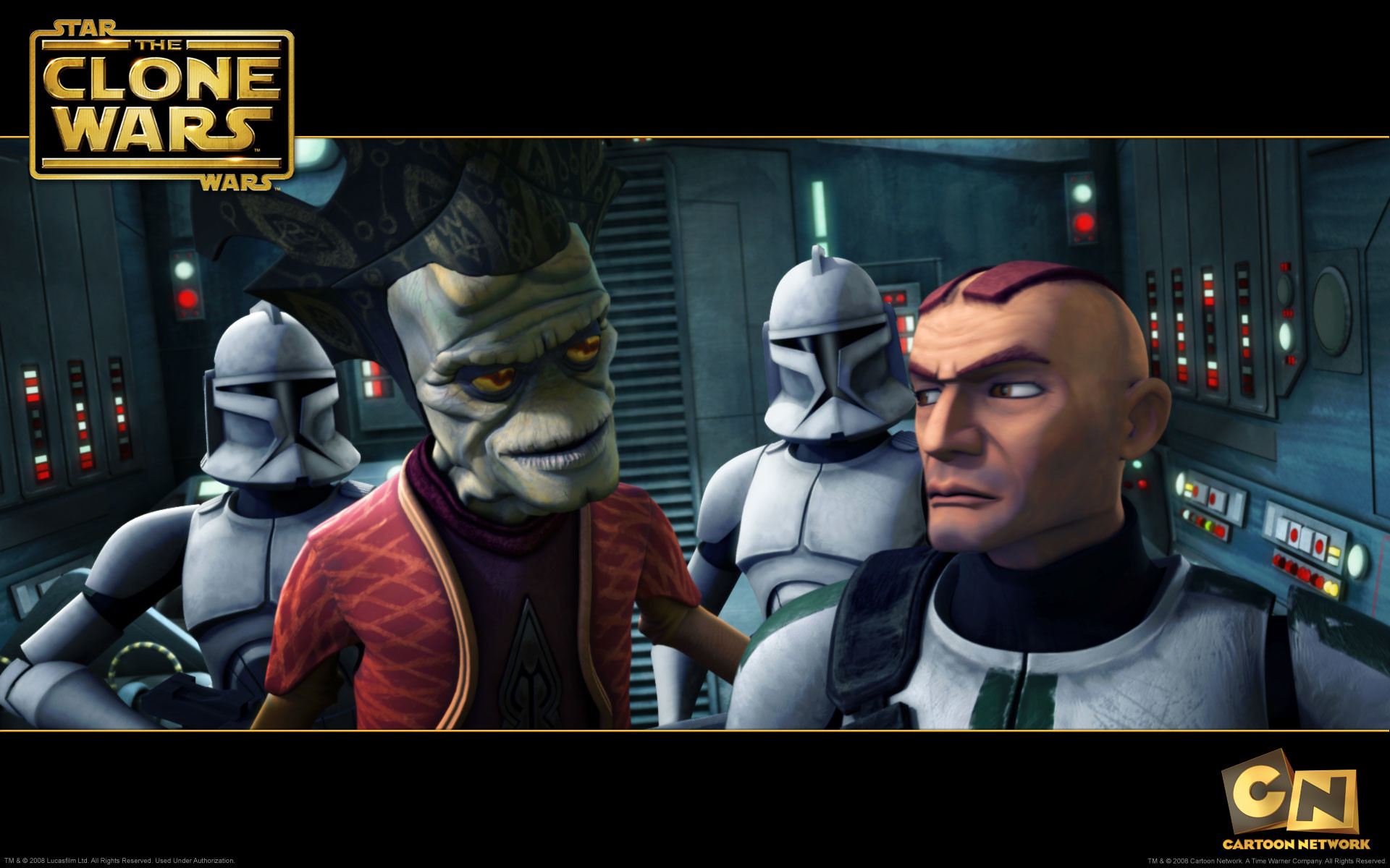 1920x1200 wallpaper photo of nute gunray and a group clones from the clone wars series