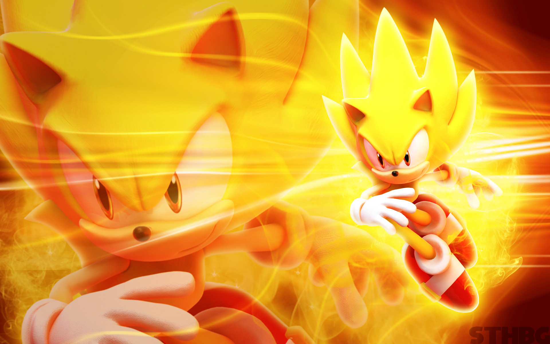 I decided to make a Hyper Sonic Wallpaper for fun! : r