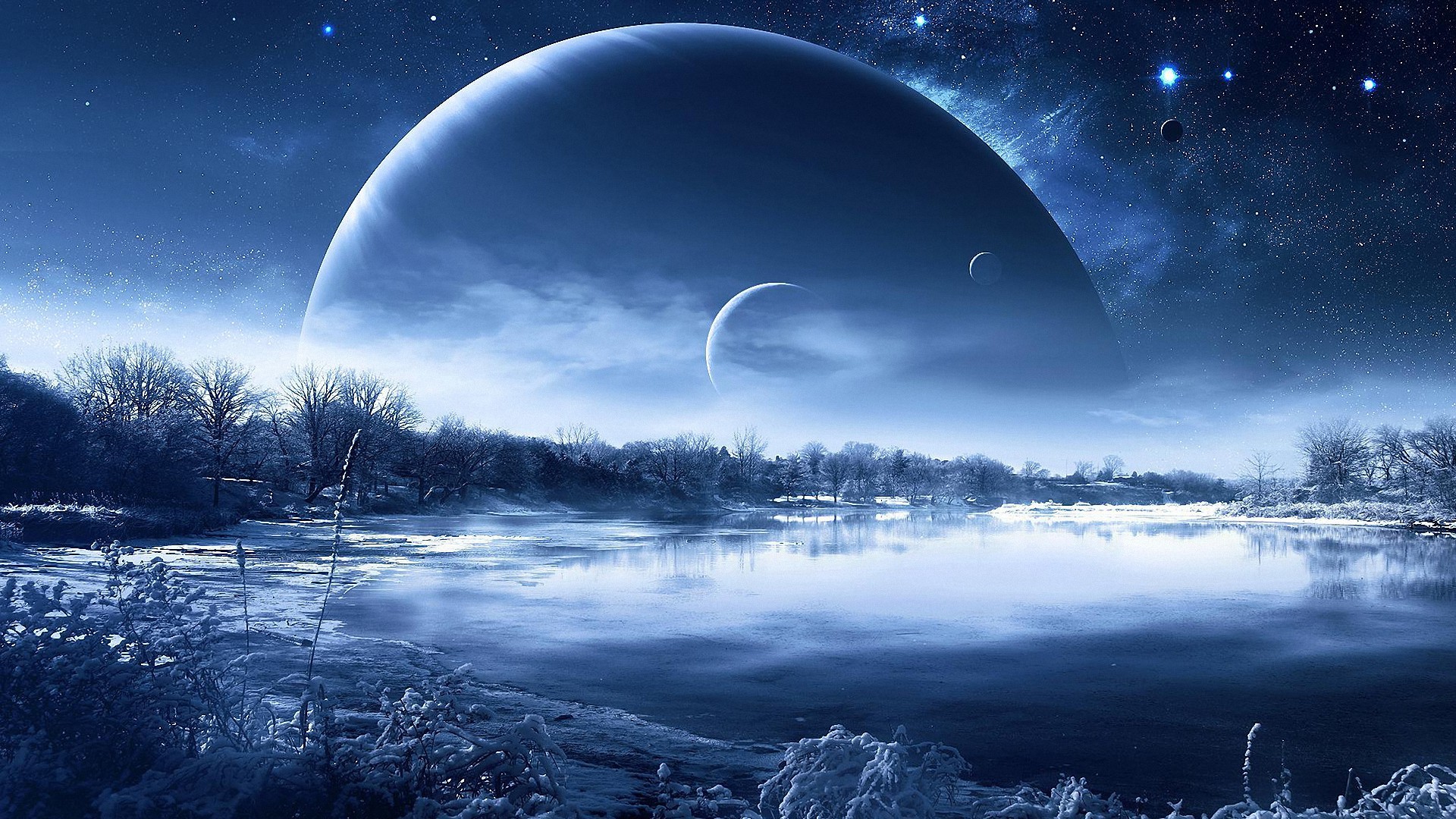 1920x1080 3D abstract fantasy peaceful cold