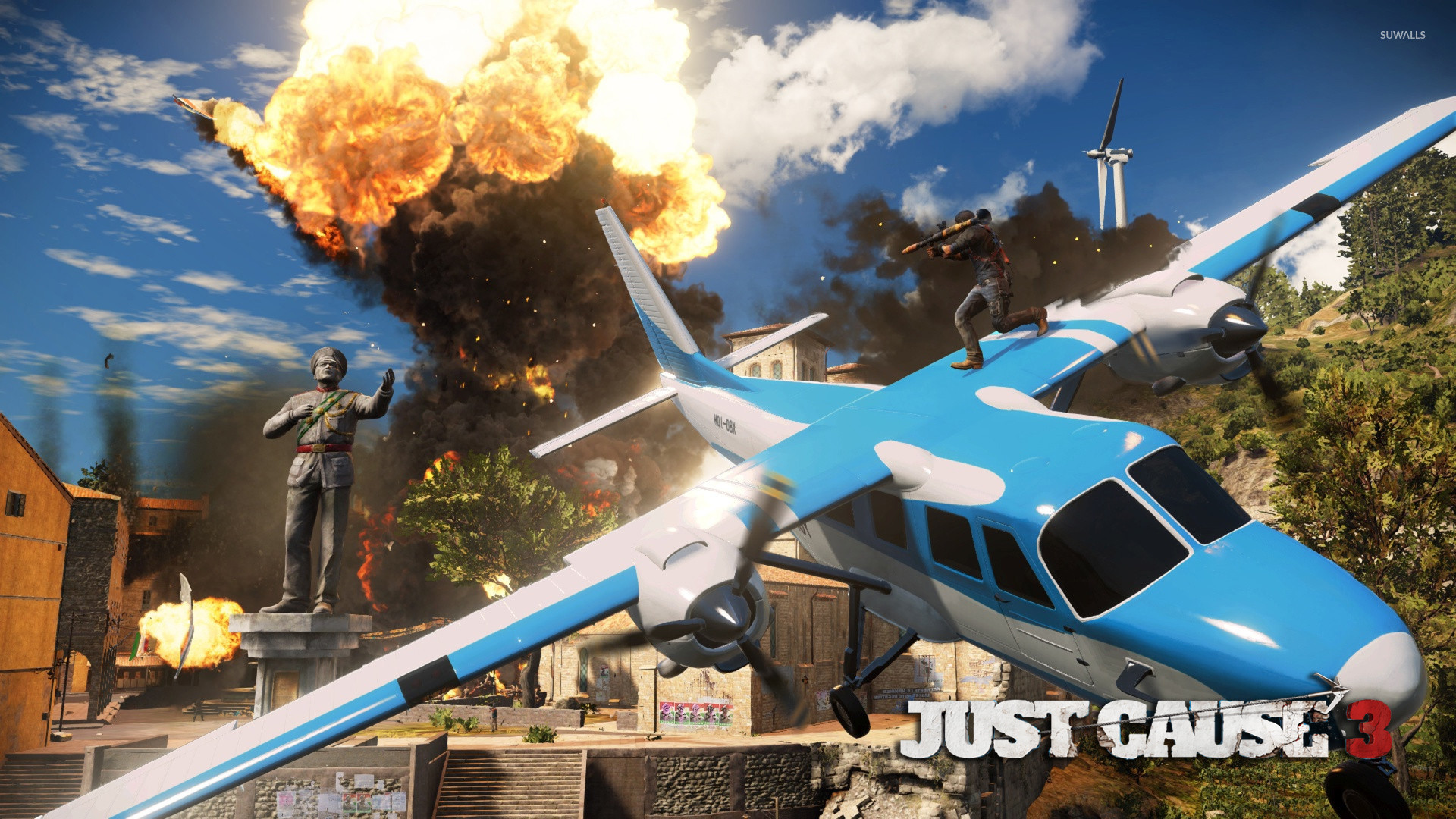 1920x1080 Rico Rodriguez on a small plane - Just Cause 3 wallpaper  jpg