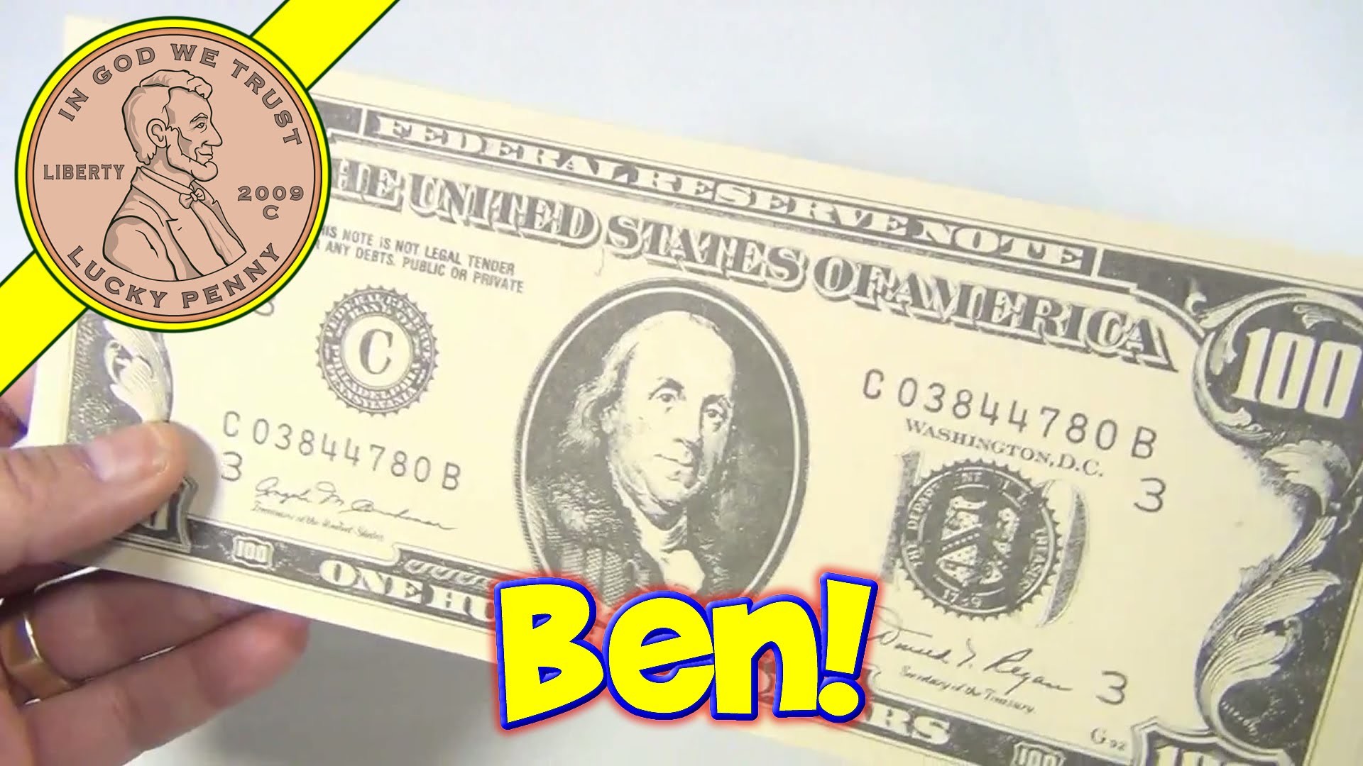1920x1080 $100 Dollar Bills Benjamin Franklin Ruled Money Memo Desk Note Pads, 1990  Action Industries - YouTube