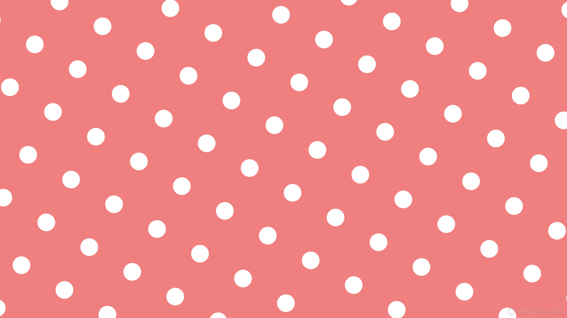 1920x1080 wallpaper white spots red polka dots light coral #f08080 #ffffff 150Â° 60px  168px
