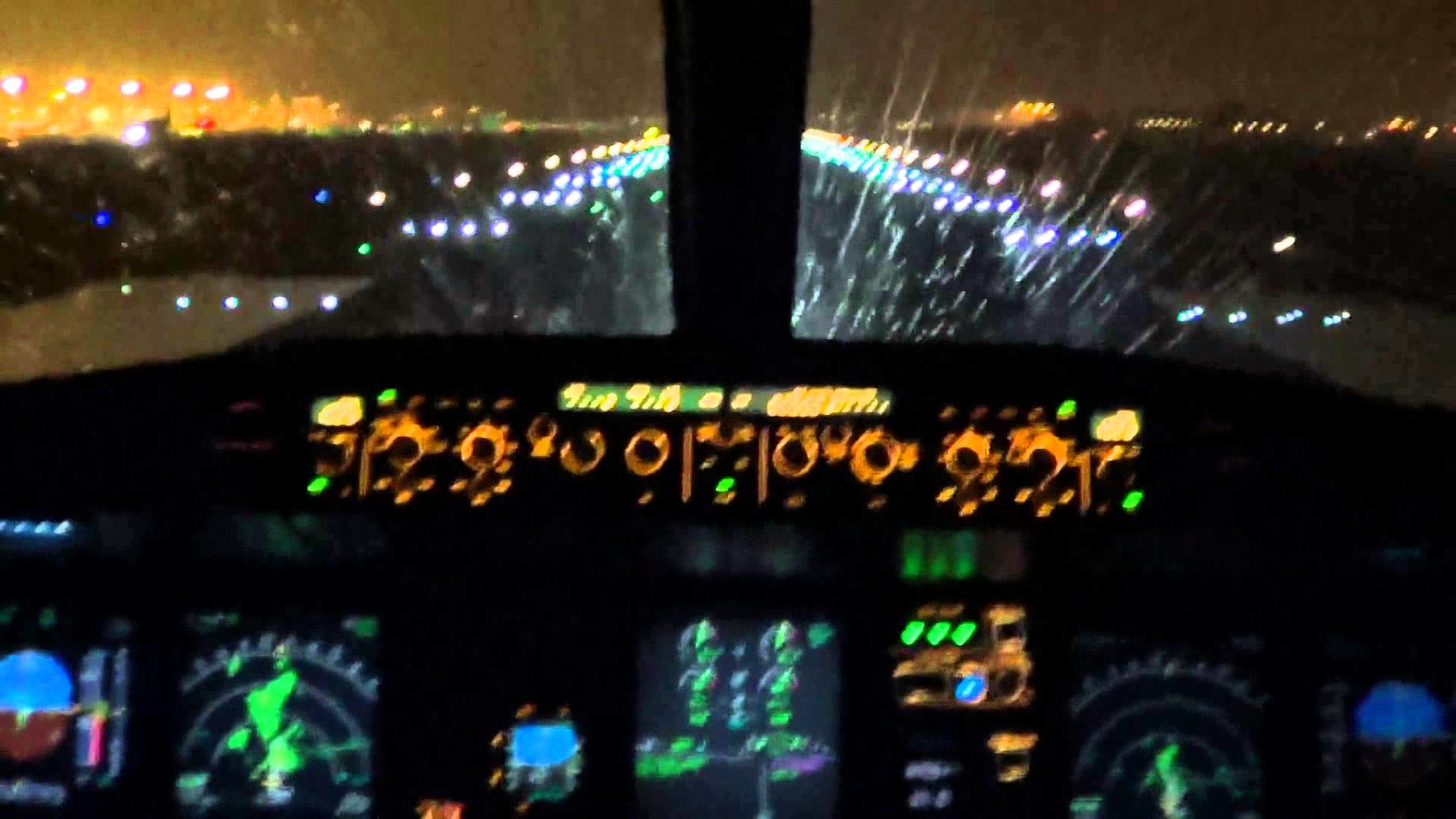 1920x1080 [Cockpit view] Brussels Airlines Airbus A319-111 rainy night takeoff at  Brussels - YouTube