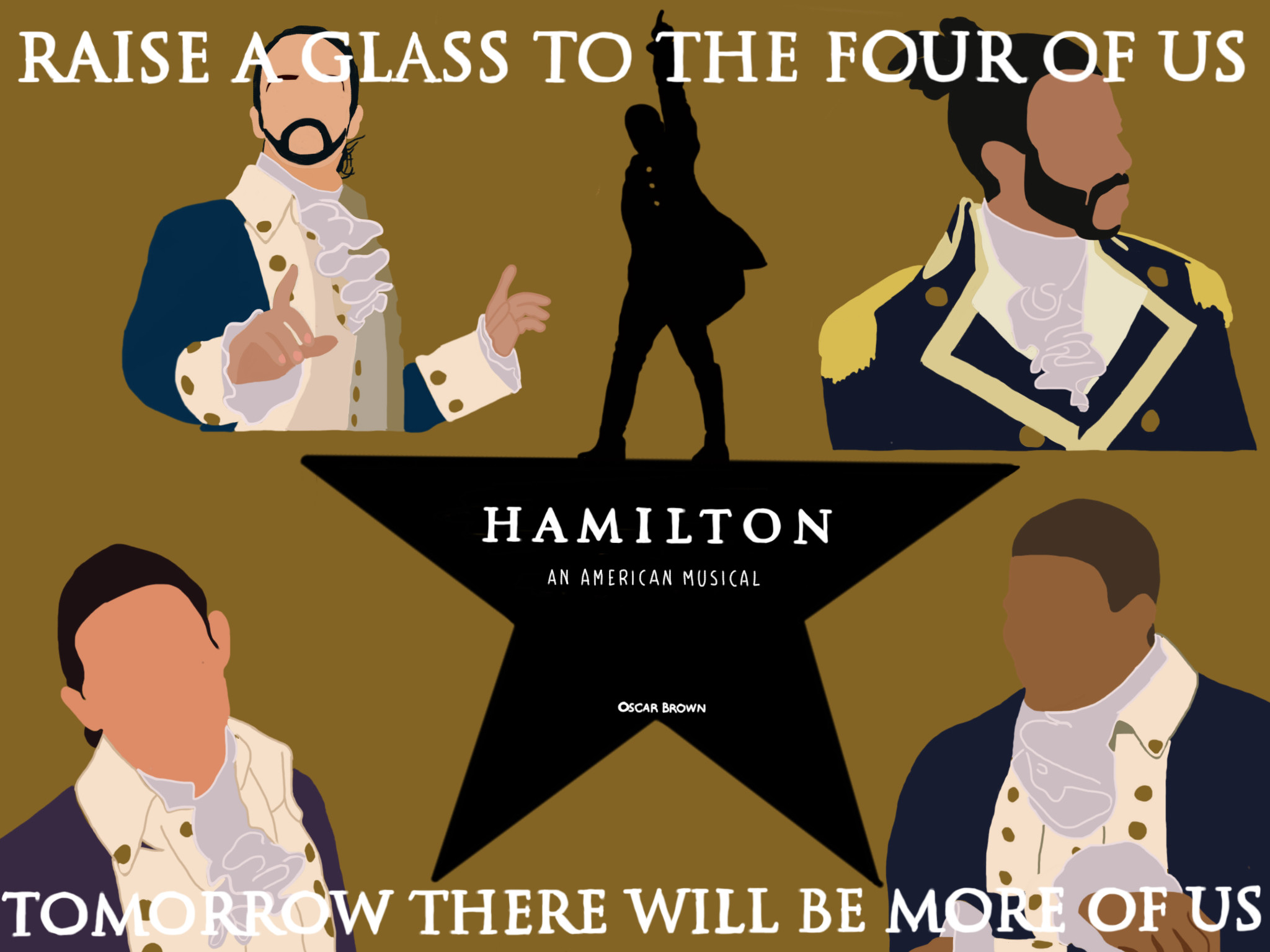 2048x1536 ... Hamilton, Lafayette, Laurens and Mulligan by Brown-Oscar