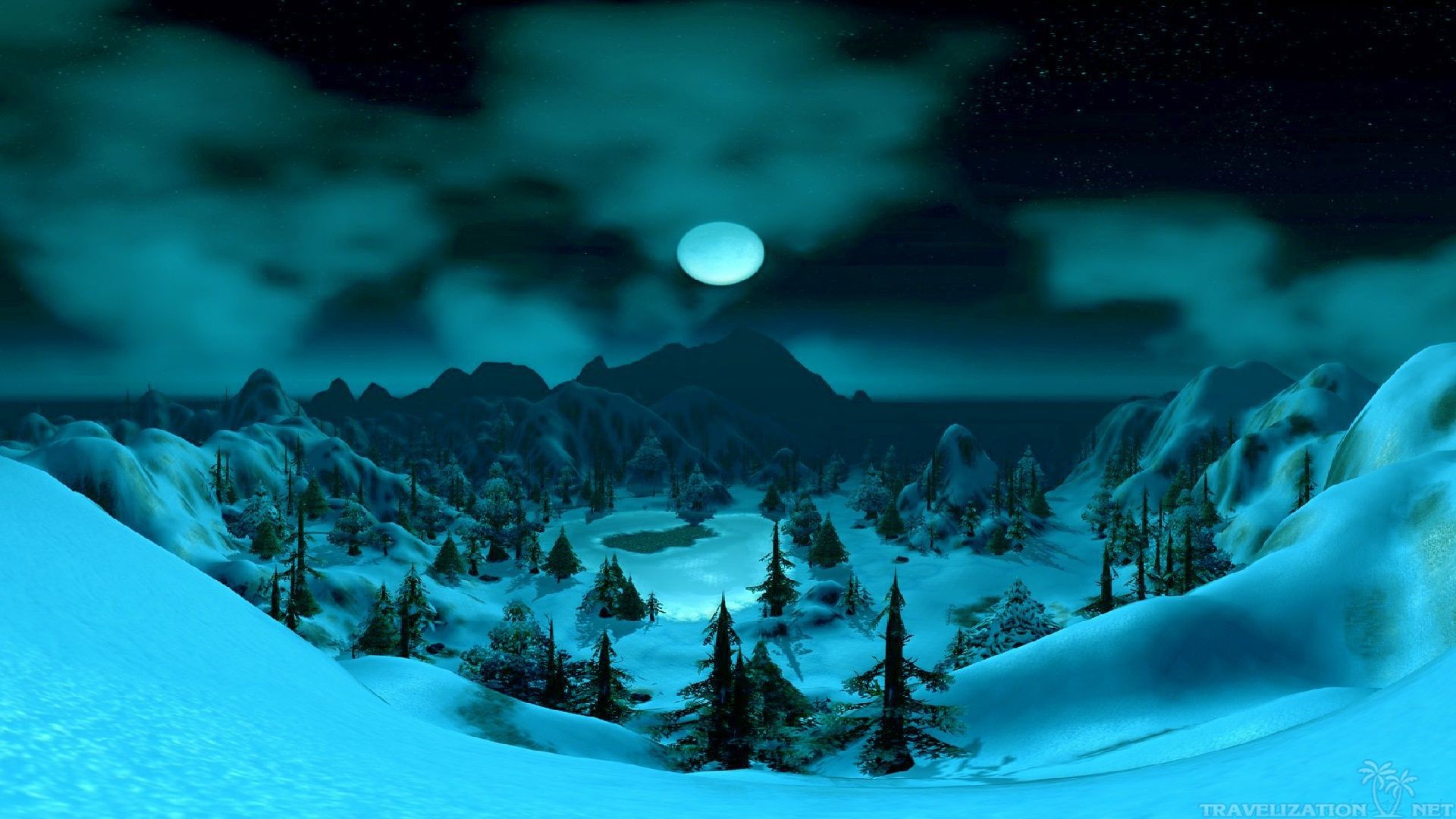 1920x1080 You can find Full Moon In Winter Night Wallpapers in many resolution such  as 1024Ã768, 1280Ã1024, 1366Ã768, ...