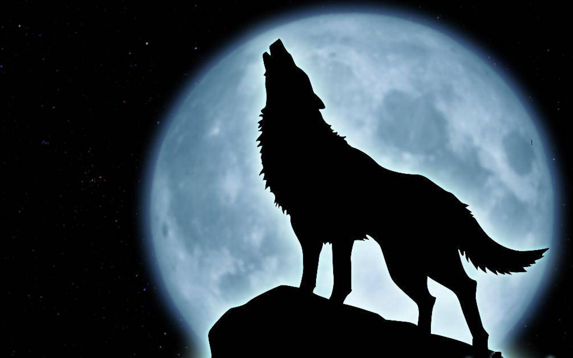1920x1200 Howling Wolf Image