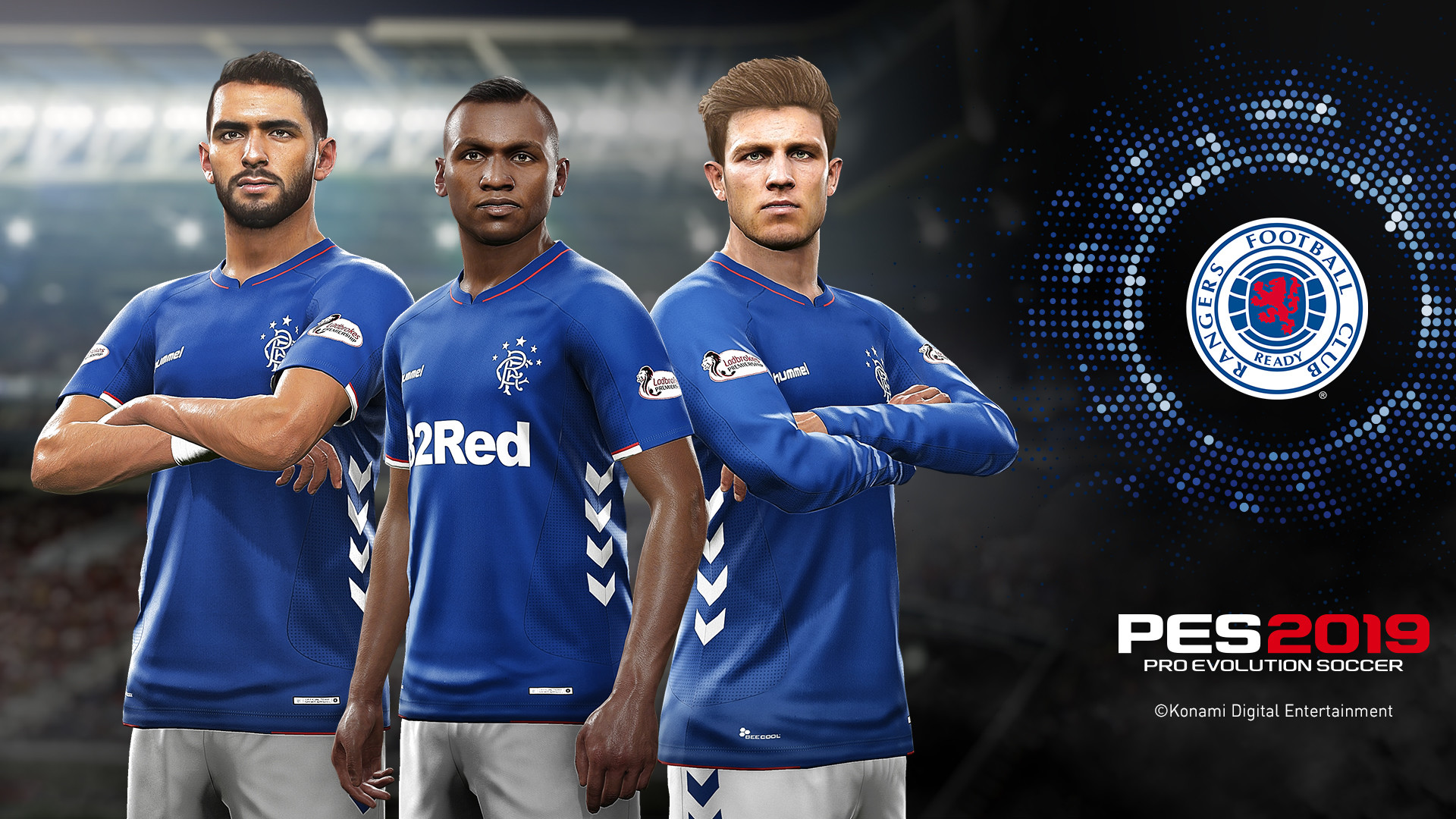 1920x1080 ... enjoys some of the loudest and most ardent fans of any league, and we  look forward to this passion manifesting as Rangers makes its debut in PES  2019.”