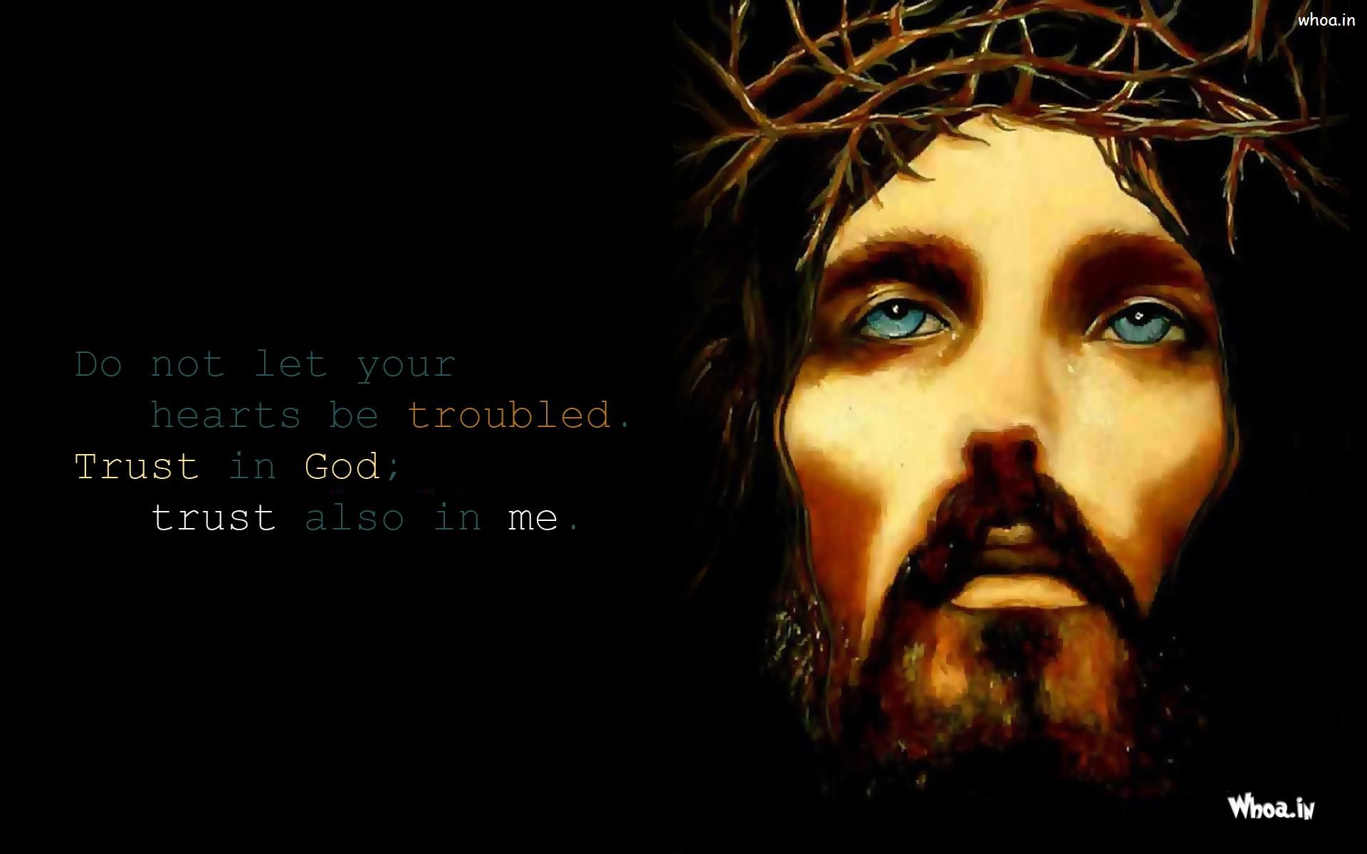 1920x1200 Download Â· Google +. Jesus Christ Face Closeup Dark Background With Quotes  HD Wallpaper