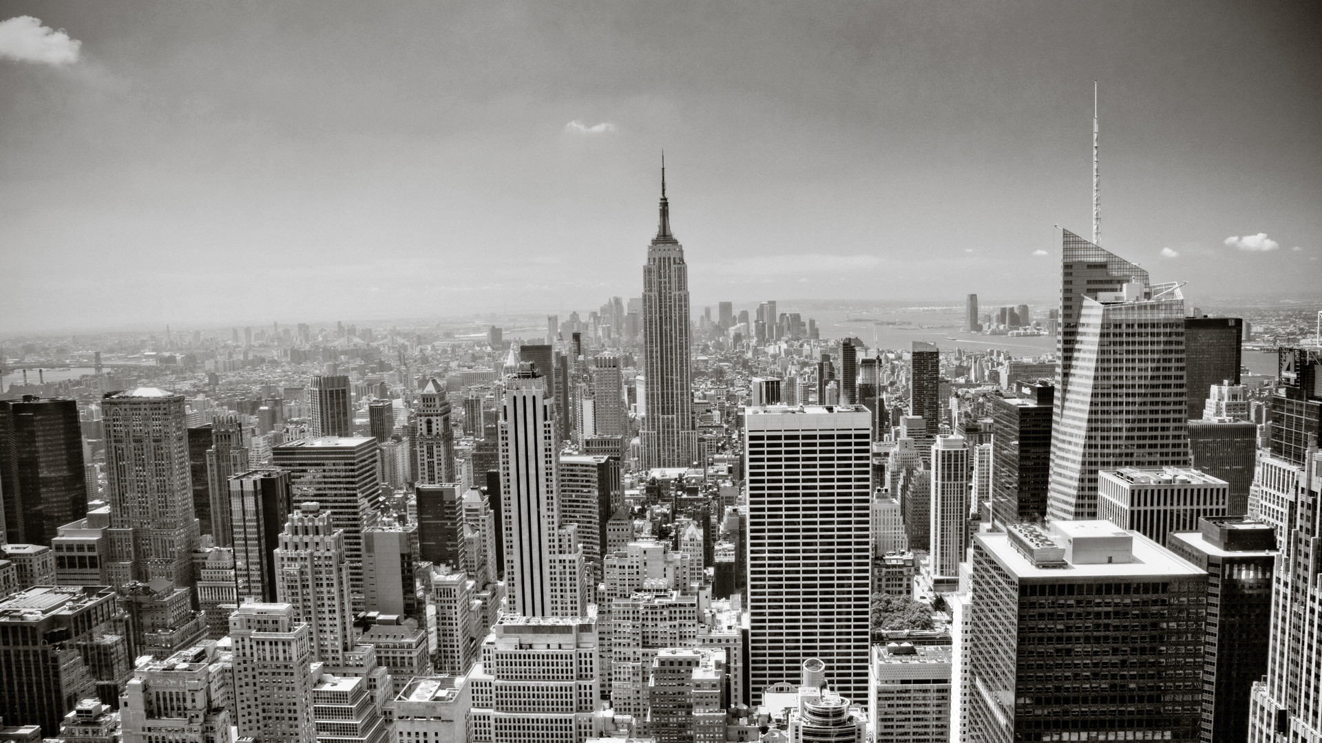 1920x1080 New York City Black And White wallpaper hd resolution