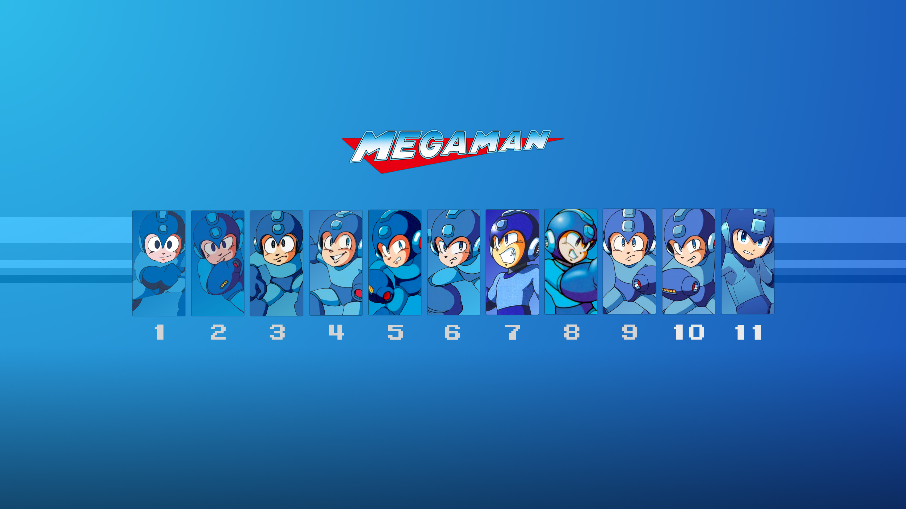 3840x2160 [OC] Mega Man "Evolution" Wallpaper ...