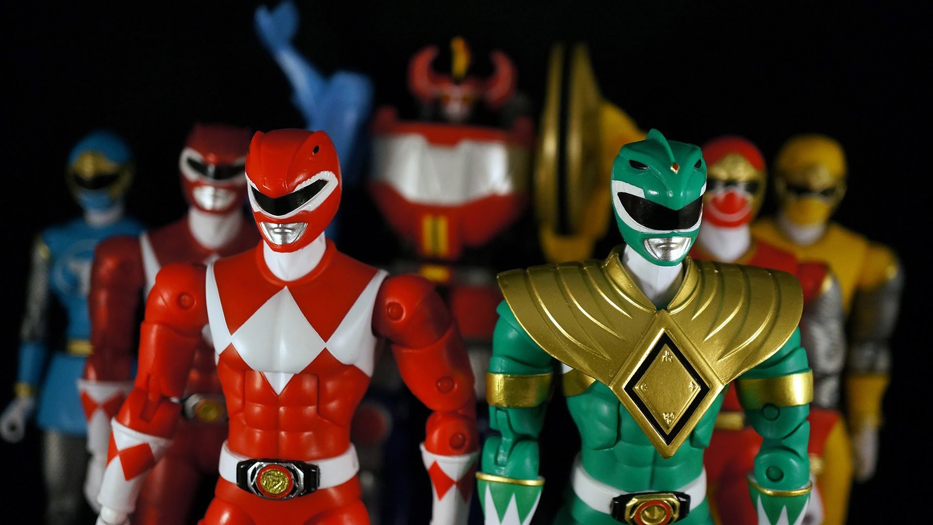 1920x1080 Mighty Morphin Power Rangers Legacy Collection Action Figures (Dino Storm  Megazord)