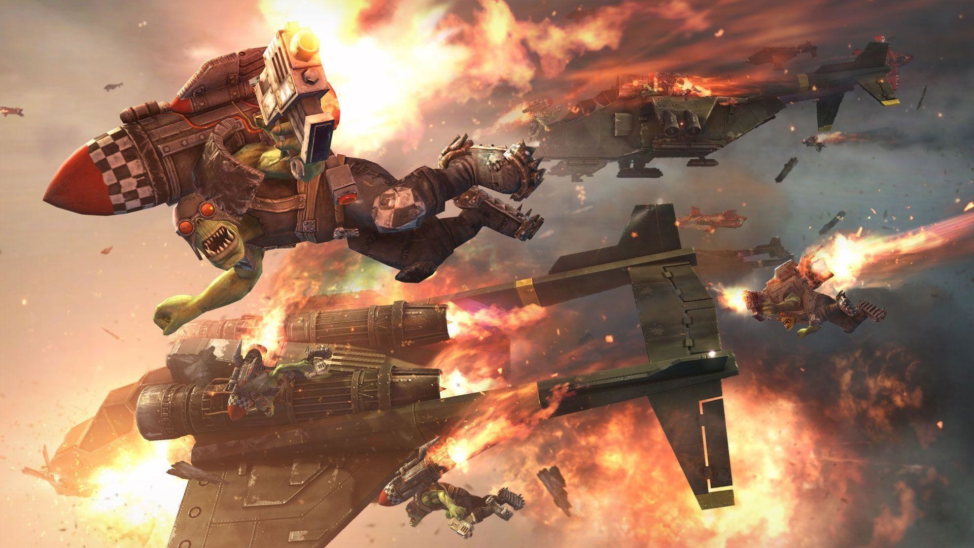 1920x1080 Space Marines And Imperial Guard Vs <b>Orks wallpaper</b> |