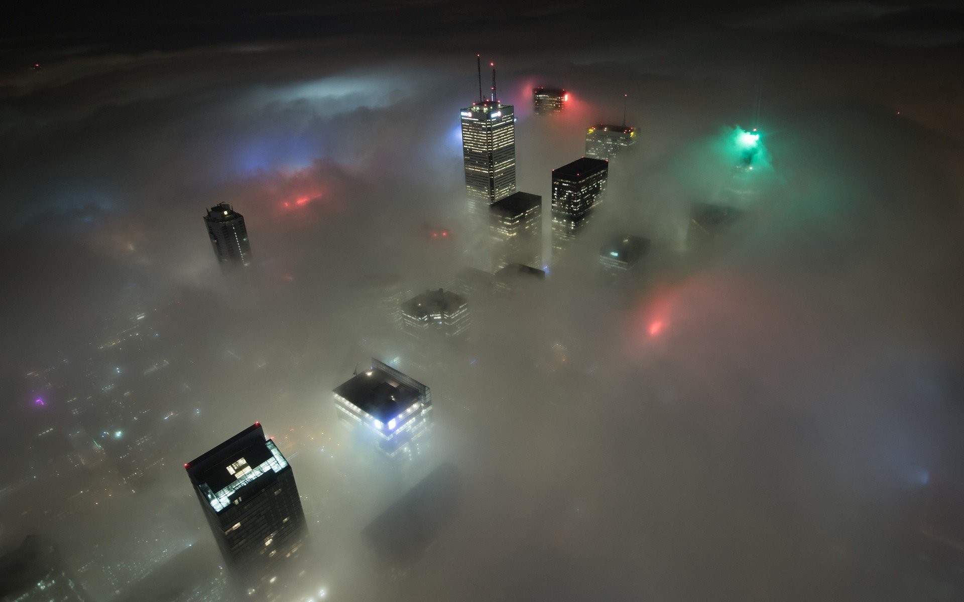 1920x1200 Cities Fog Lights Toronto