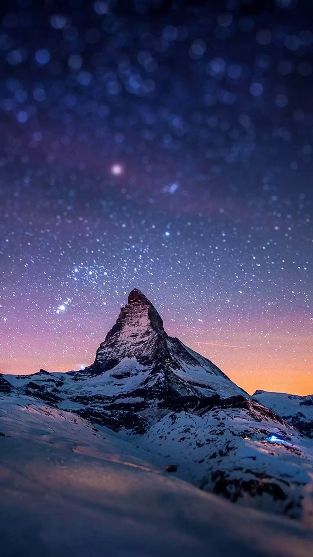1080x1920 Mountain Peak Stars Tilt Shift iPhone 6 Plus HD Wallpaper