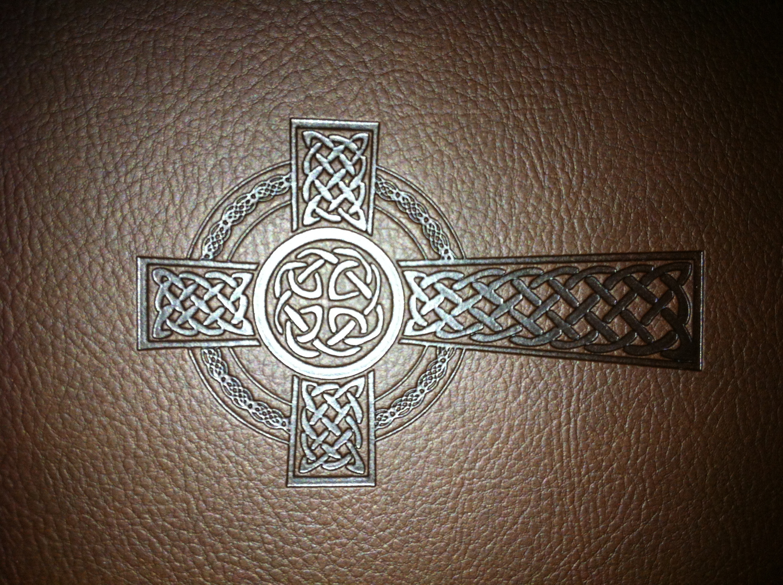 2592x1936 Celtic Cross on my Bible Cover. My Mother was Campbell of Argyll Highlands  of Scotland