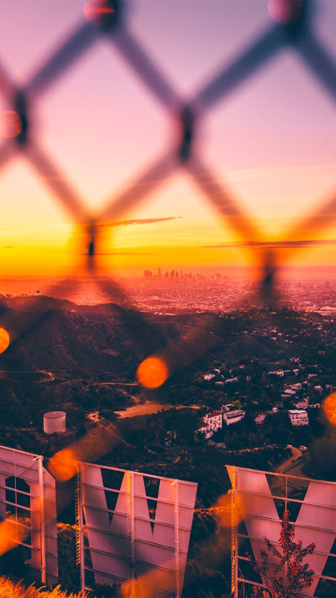 1080x1920 A colorful sunrise from behind the Hollywood Sign [] (x-post /