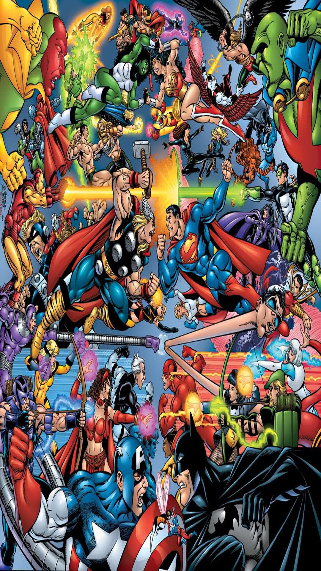 1080x1920 Marvel vs. DC Galaxy S5 Wallpaper ()