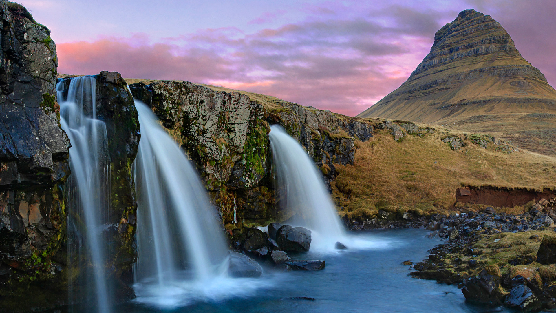 1920x1080 Kirkjufell Mountain Waterfalls Iceland