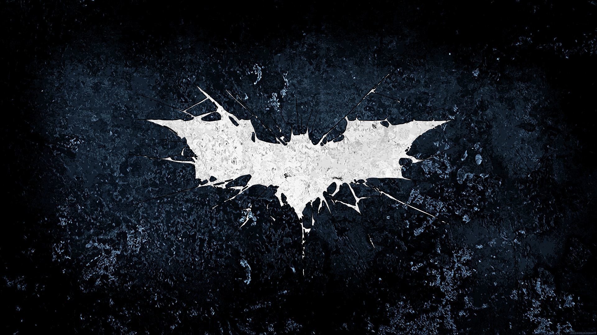 1920x1080 Splattered Batman Logo