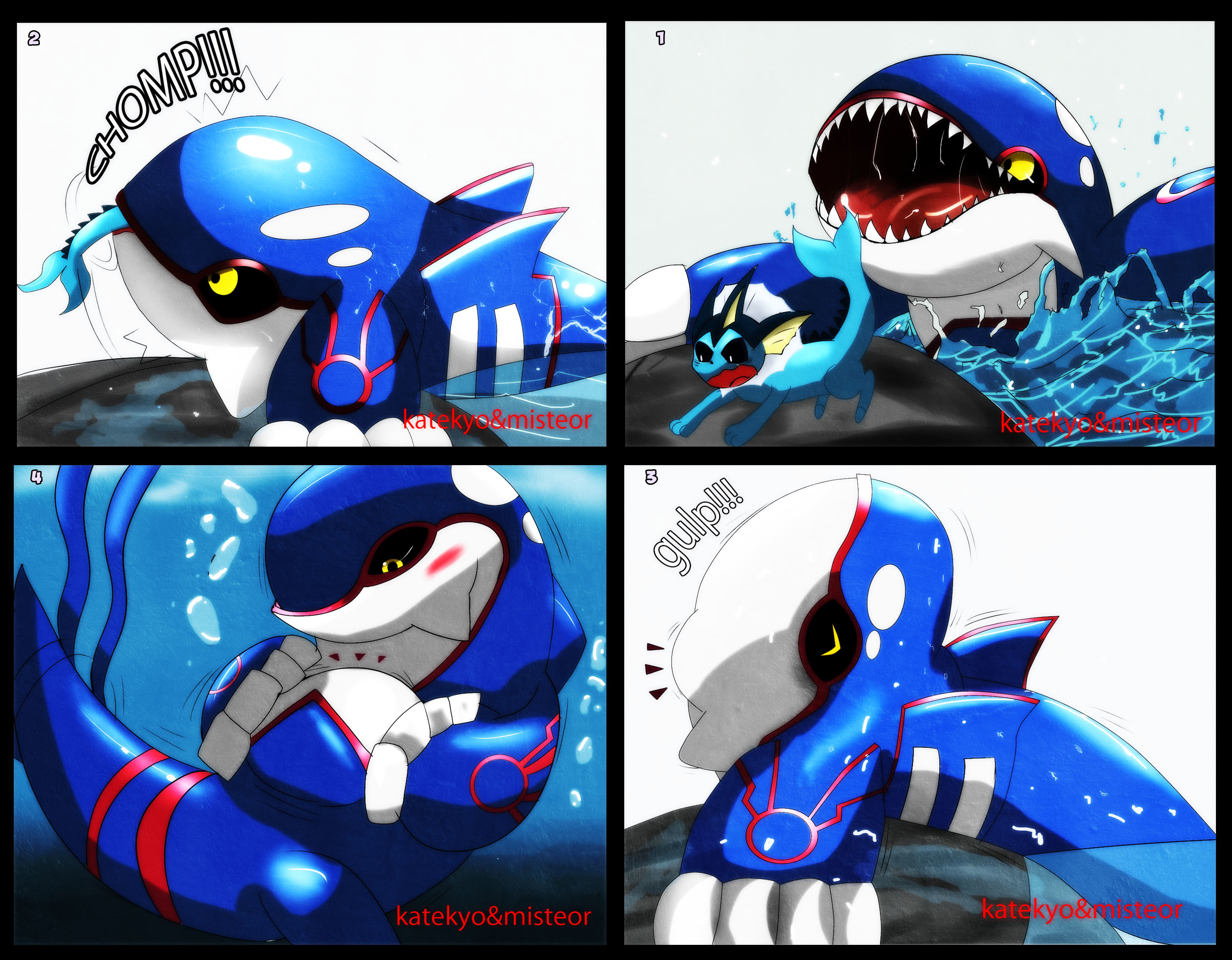 2688x2095 ... kyogre vore by YUI-HII