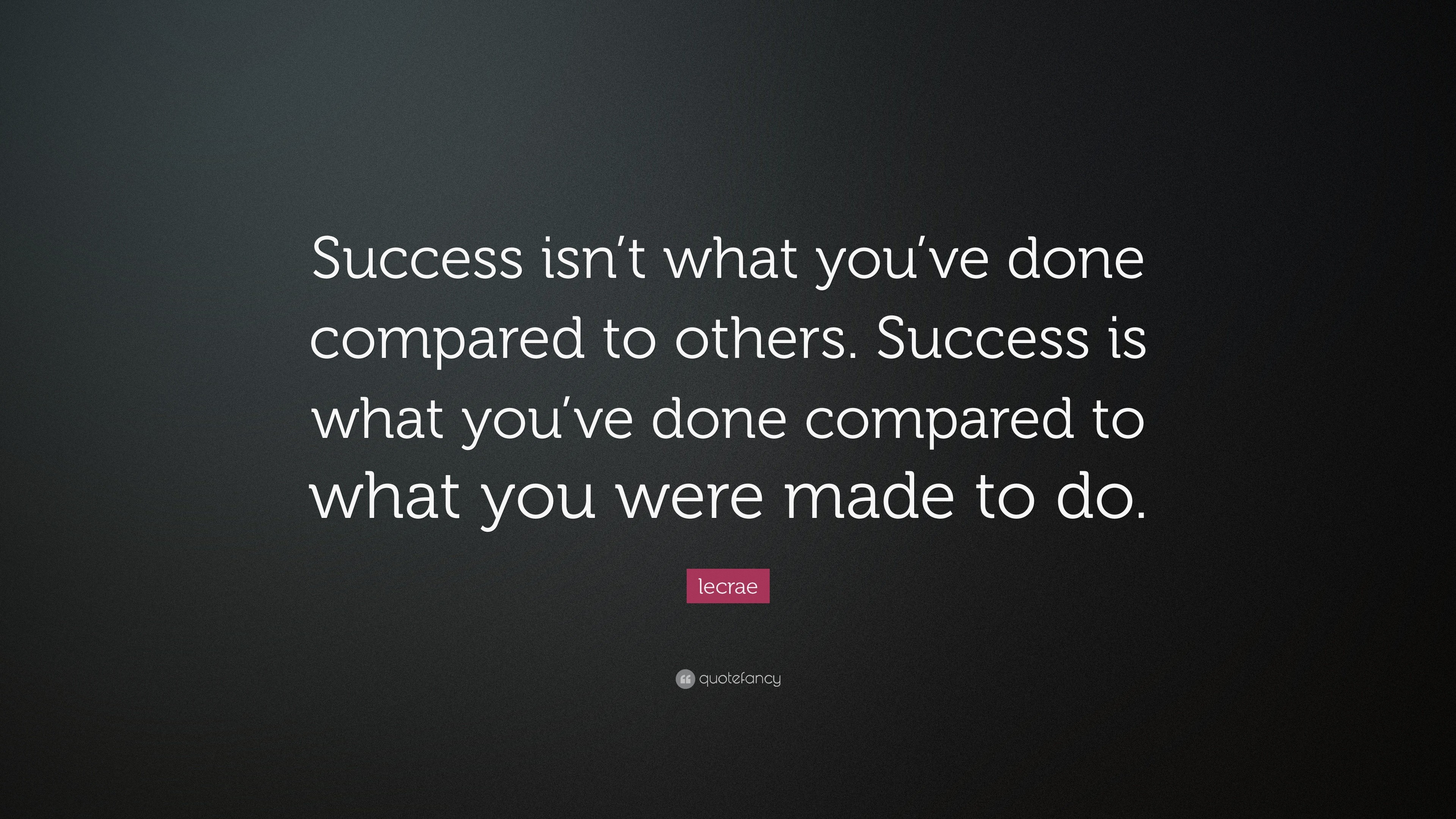3840x2160 Lecrae Quote: “Success isn't what you've done compared to others