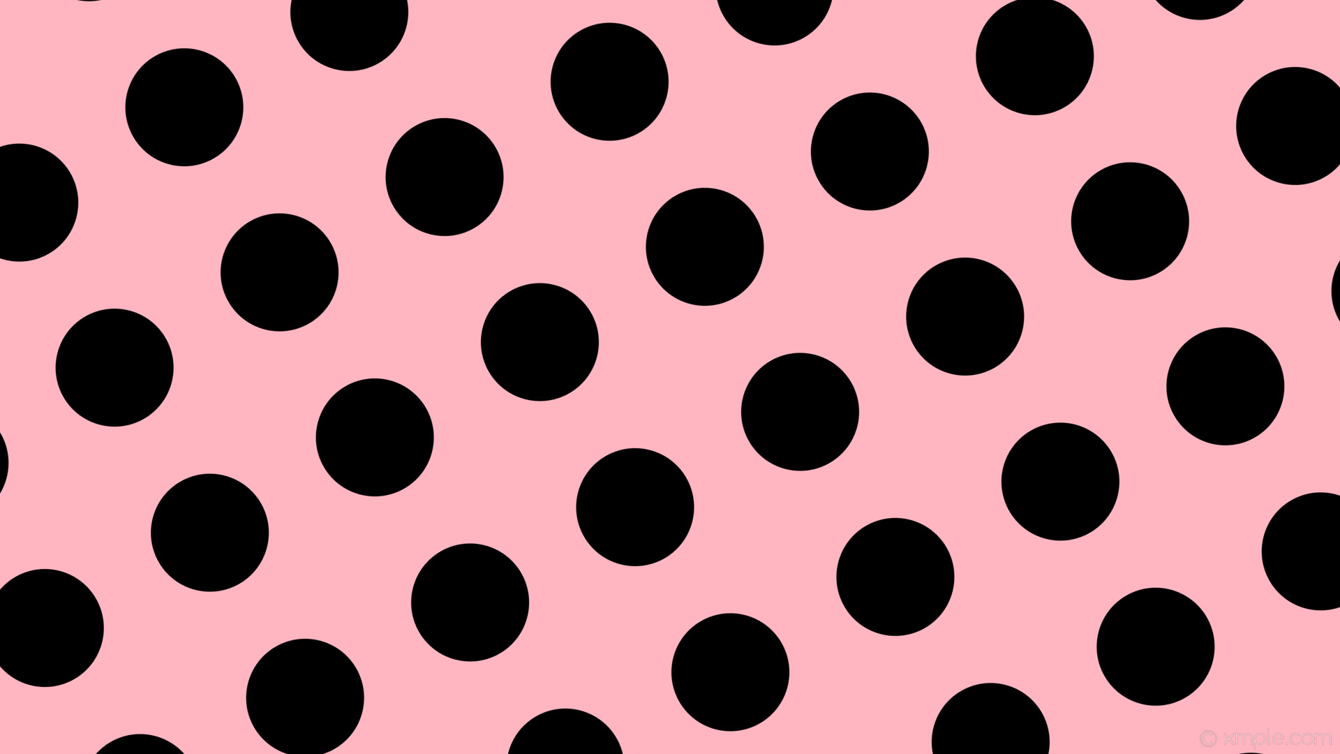 1920x1080 wallpaper pink polka dots black spots light pink #ffb6c1 #000000 30Â° 169px  273px