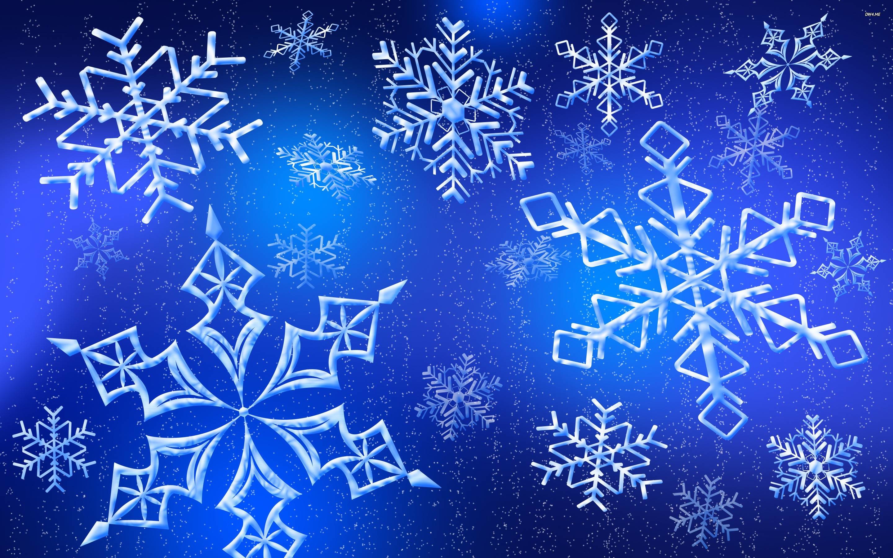2880x1800 Beautiful Blue Snowflake Desktop Background 3