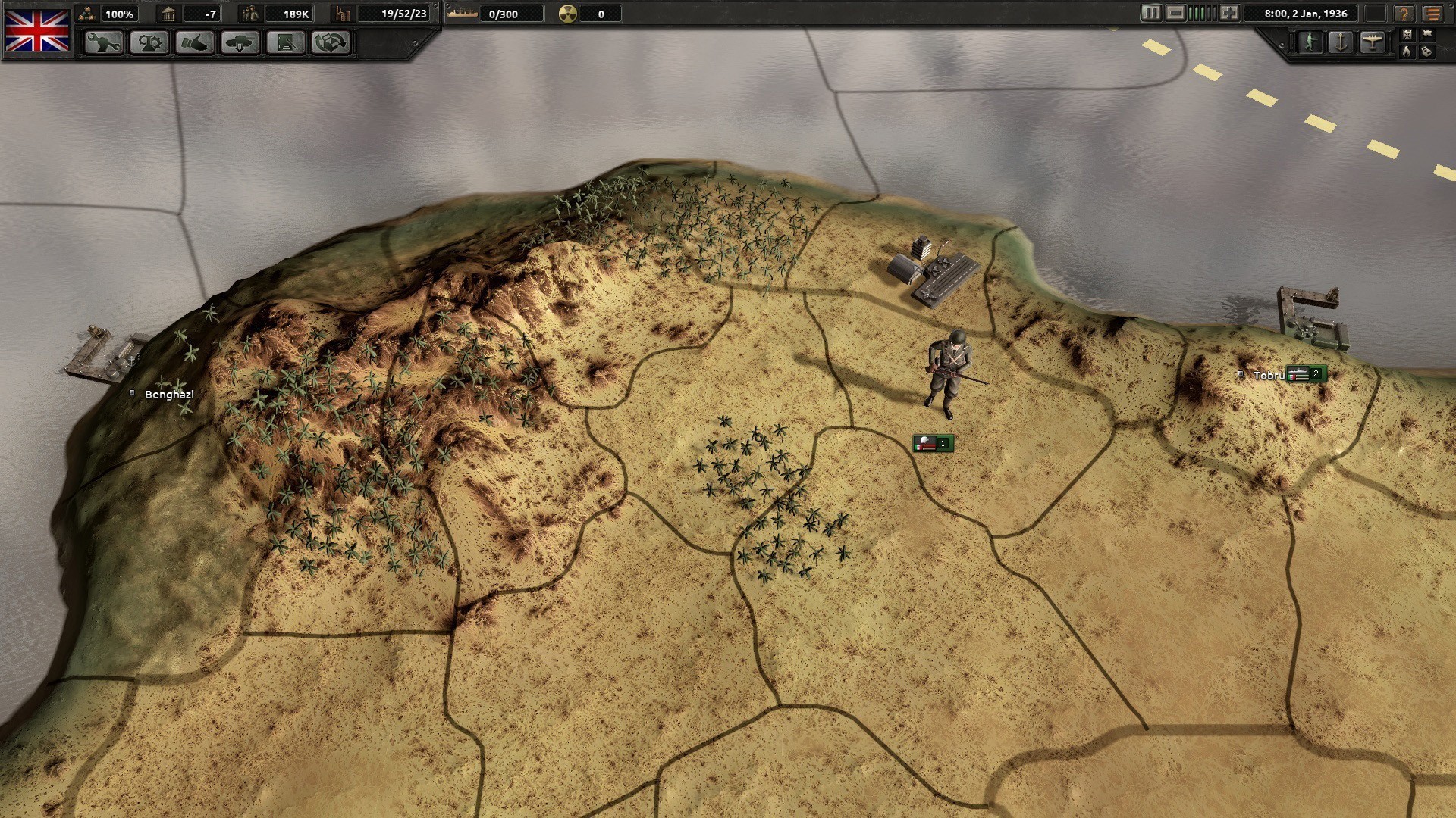 1920x1080 ... Hearts of Iron IV in North Africa ...