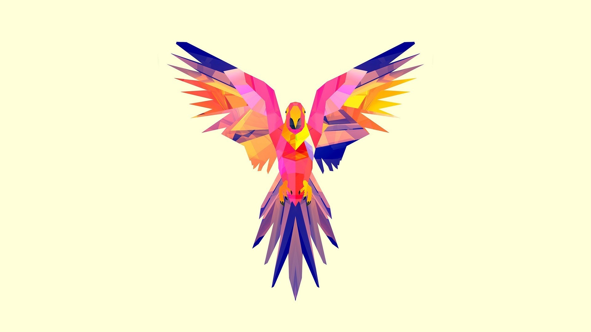 1920x1080 Polygon parrot