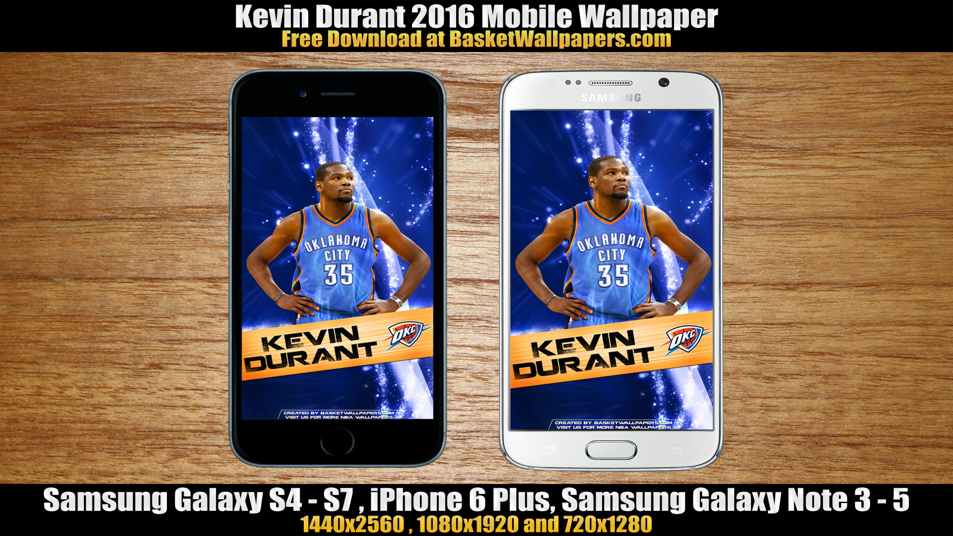 1920x1080 Kevin Durant OKC Thunder 2016 Mobile Wallpaper
