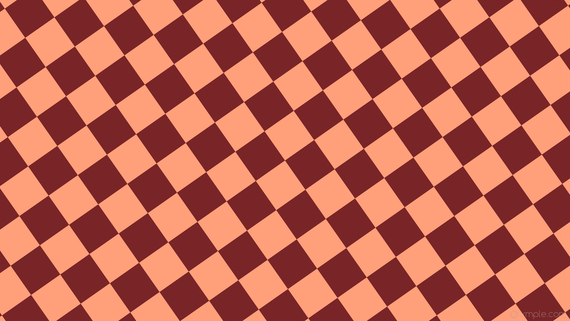 1920x1080 wallpaper red squares checkered light salmon #792427 #ffa07a diagonal 35Â°  120px