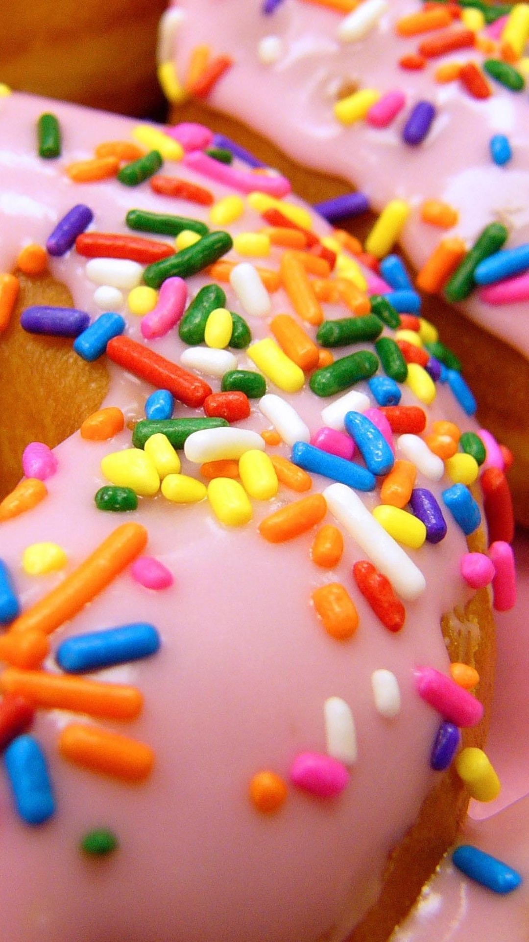 1080x1920 iPhone Hintergrundbild rosa Donuts ...