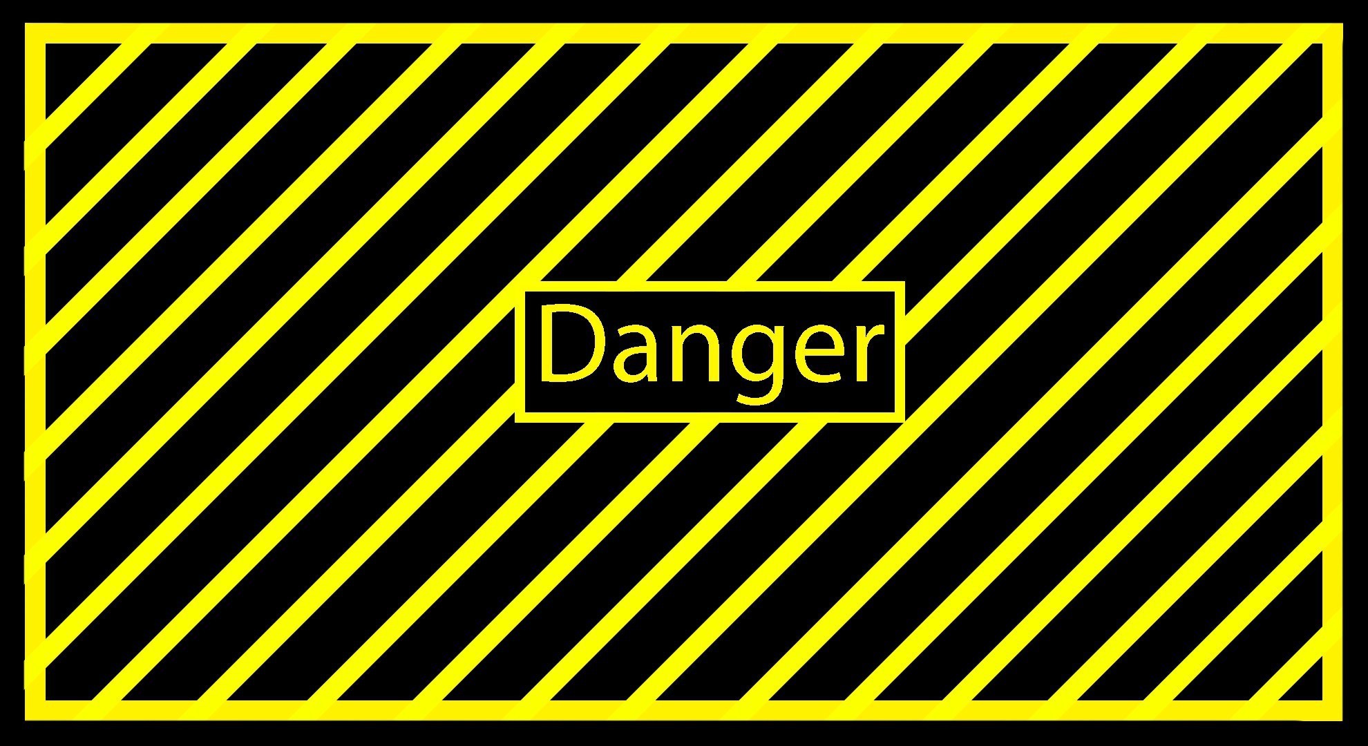 1980x1080 Black-yellow-danger-simple-dangerous-x1080-yellow-danger-