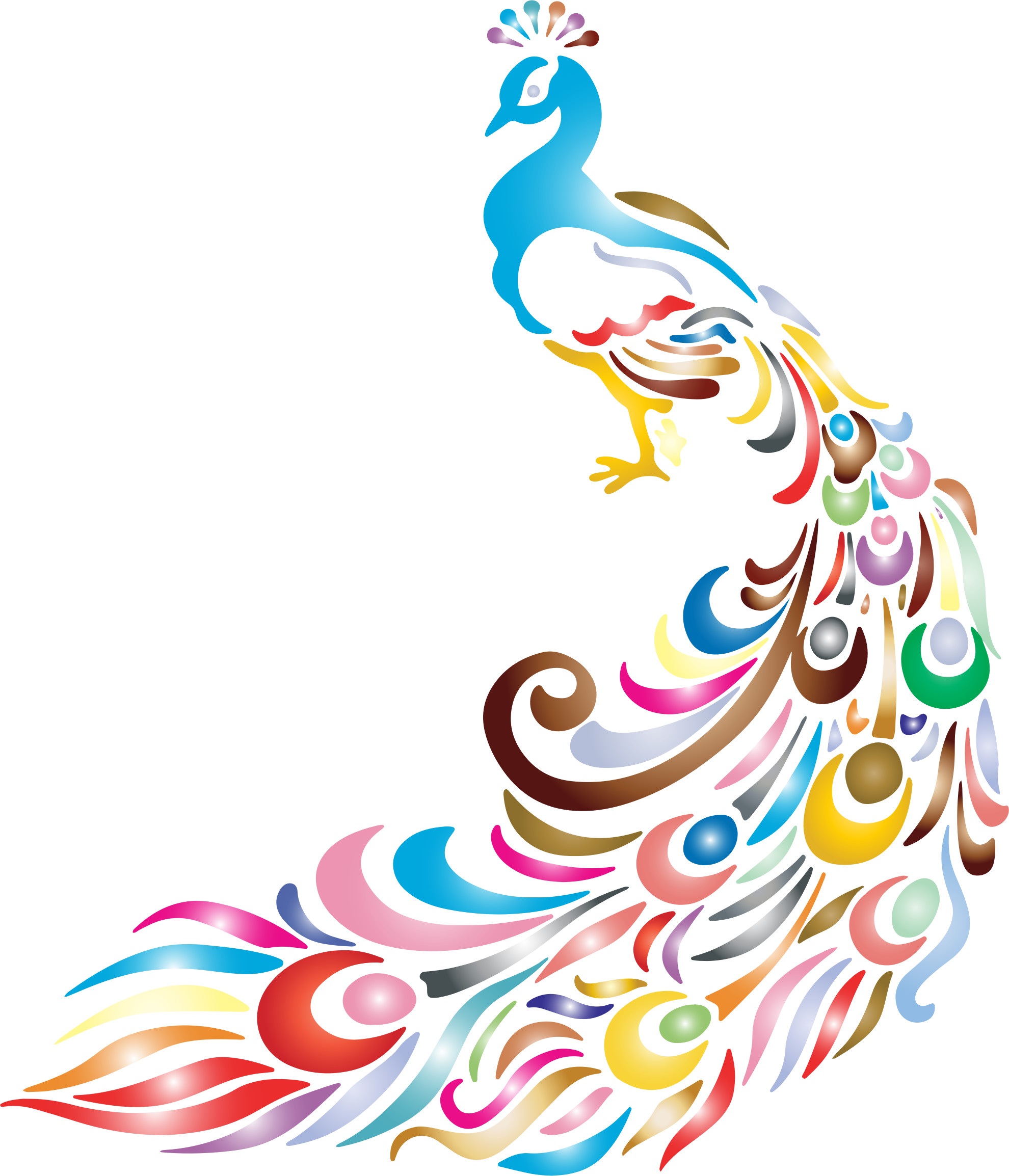 1980x2308 Clipart chromatic peacock 2 no background