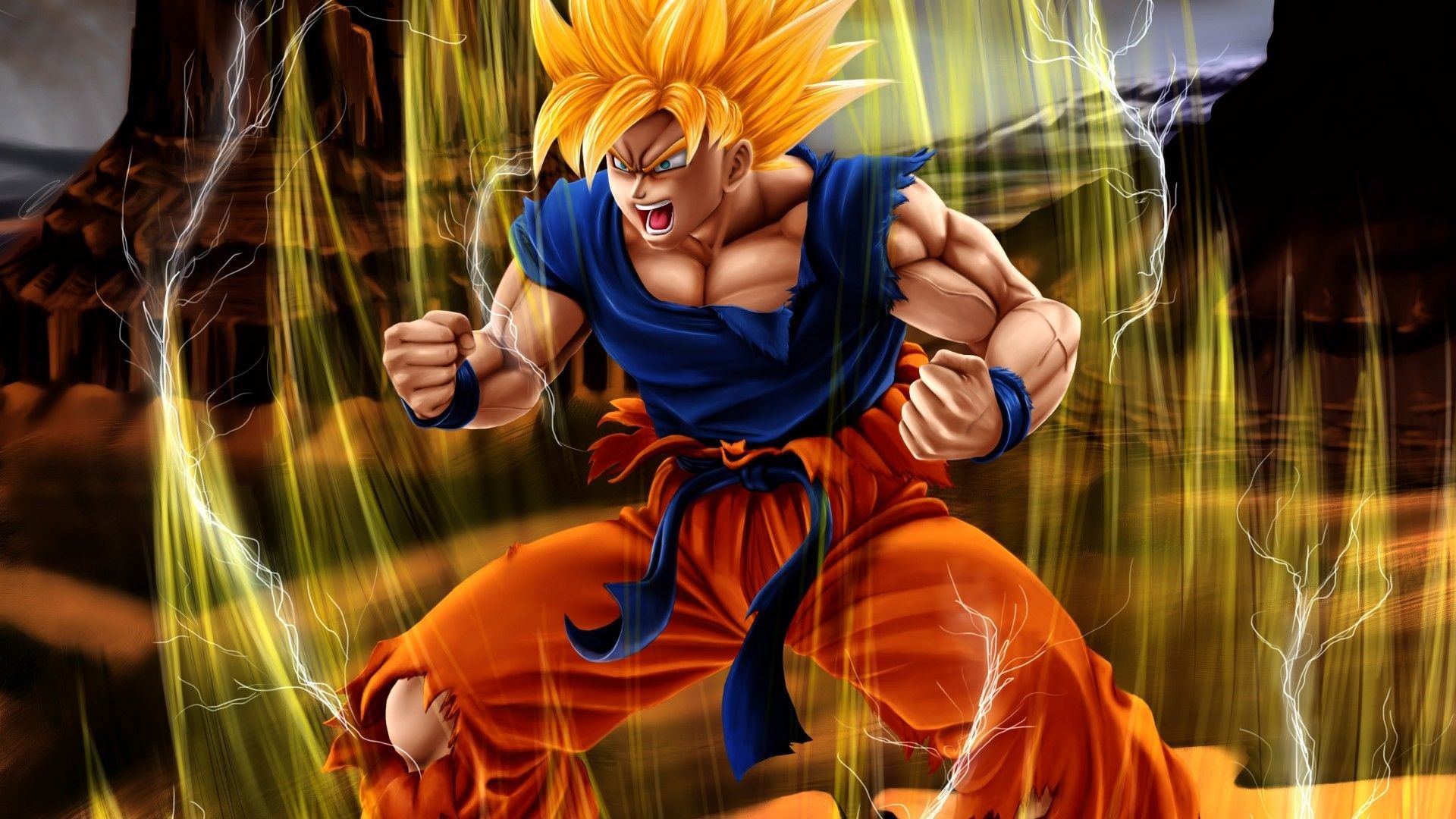 dragon ball z wallpapers goku super saiyan 1000