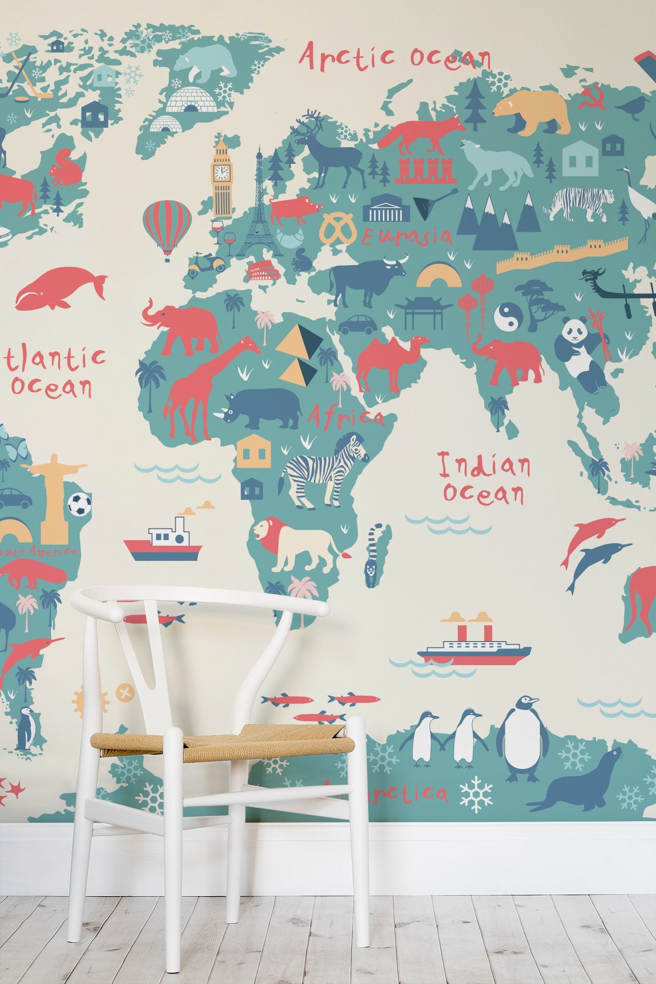 1333x2000 A beautifully illustrated map mural that would look amazing in a kid's  bedroom or playroom.
