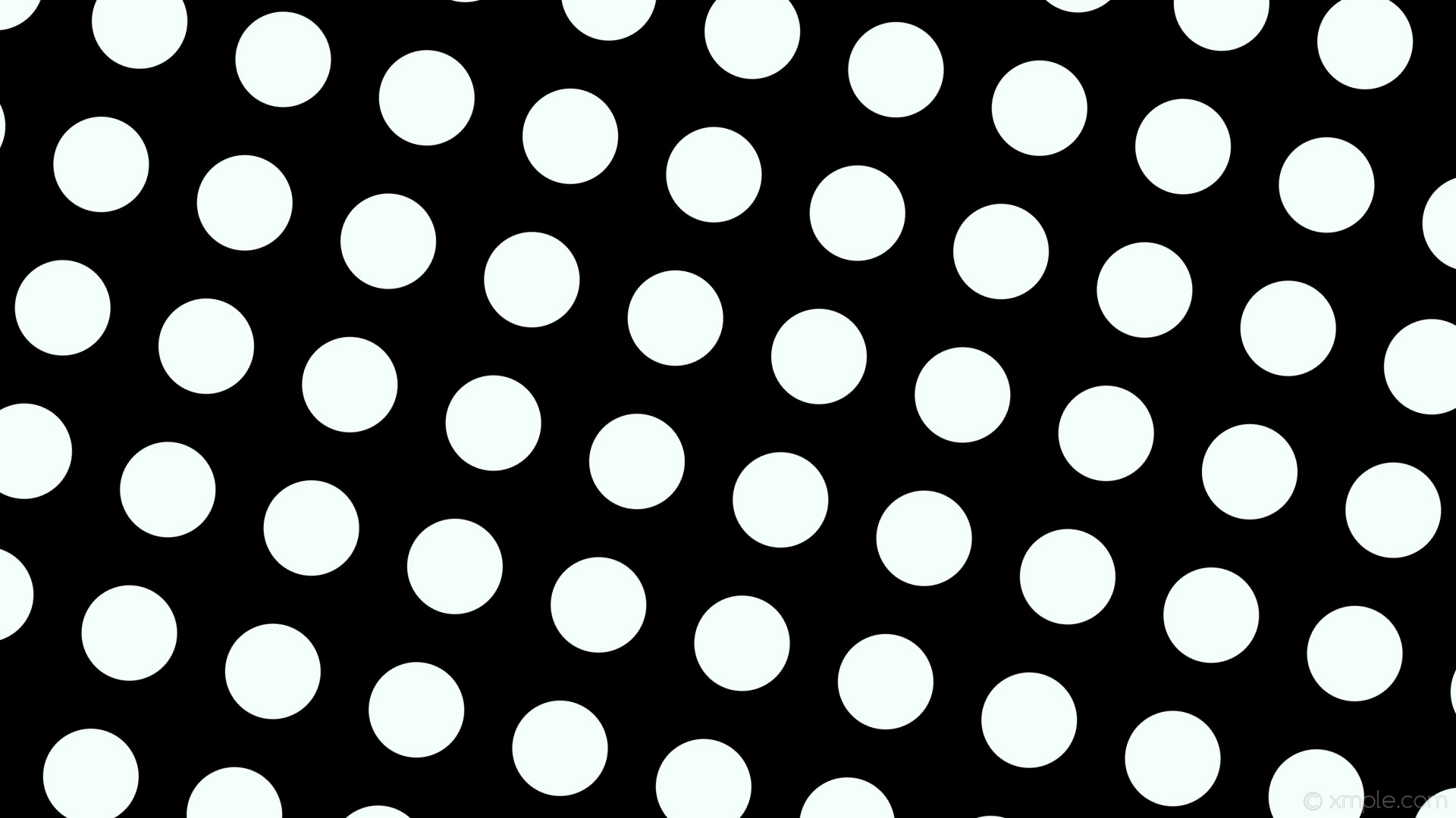 1920x1080 wallpaper white black spots polka dots mint cream #000000 #f5fffa 345Â°  126px 196px