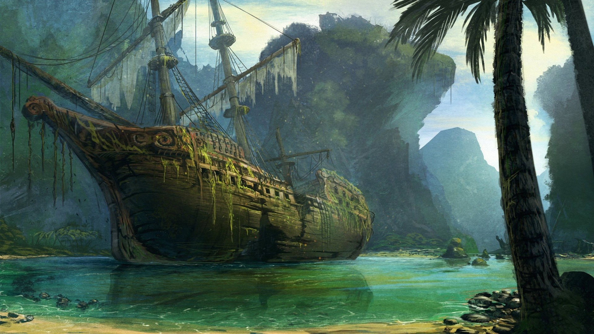 1920x1080 Sea Old Ship Â» WallDevil - Best free HD desktop and mobile wallpapers