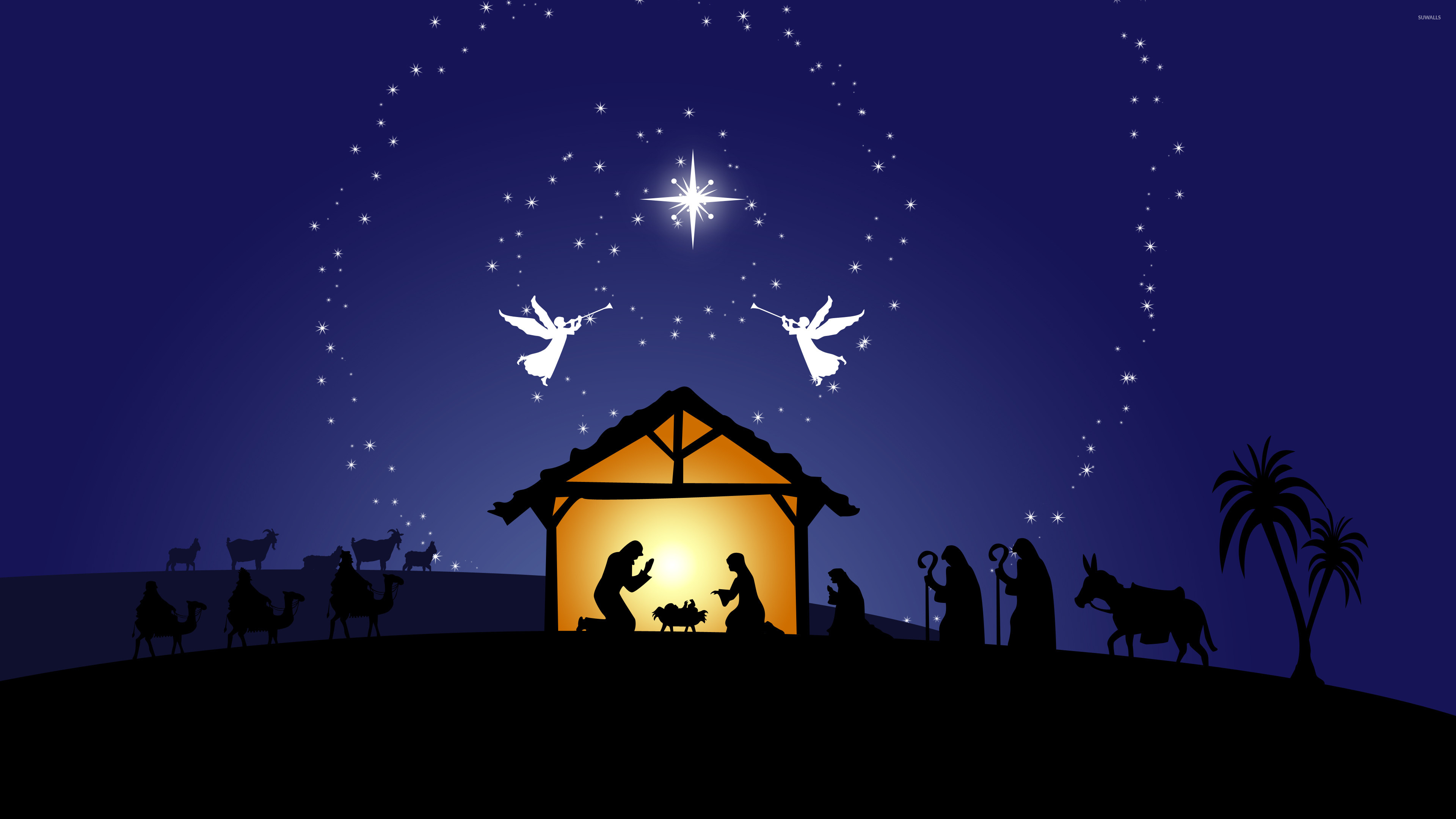 3840x2160 christmas animated gifs 16: nativity scene 50278 